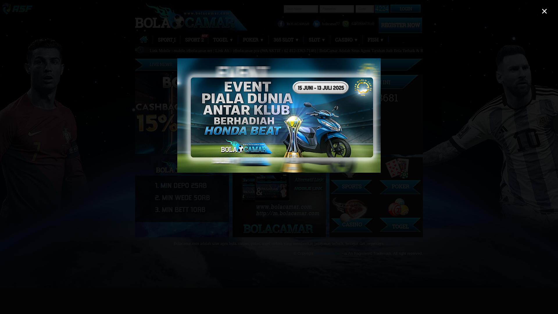 website screenshot of https://camarpecah.vip/