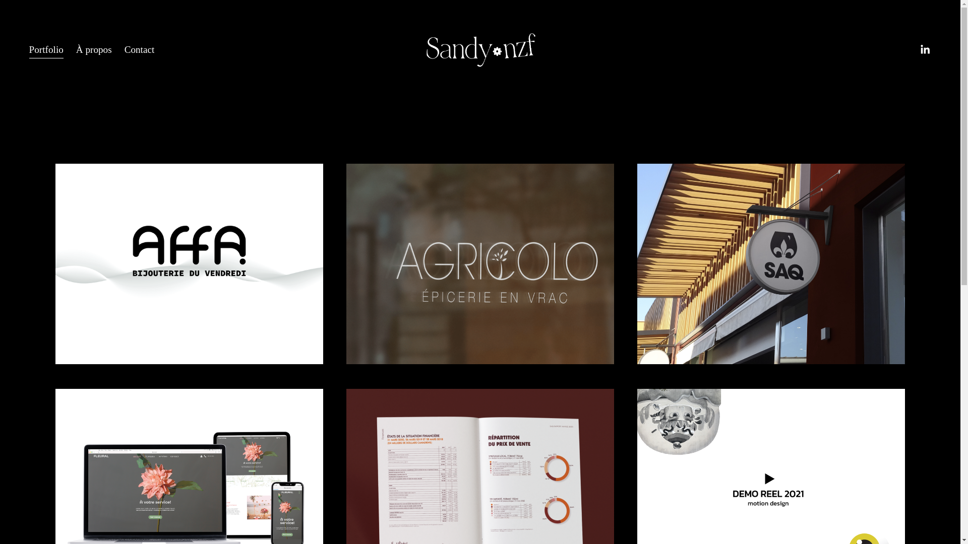 website screenshot of https://sandynzfgraphiste.com/
