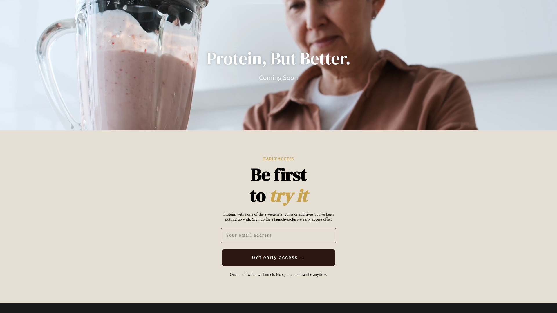 website screenshot of https://proteinandfibre.co.uk