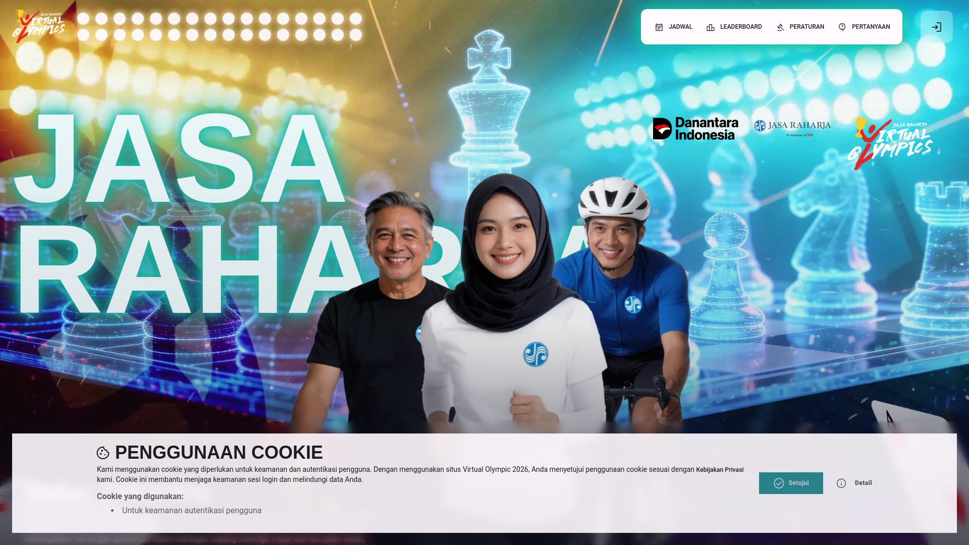 website screenshot of https://virtualolympicjr2026.id/