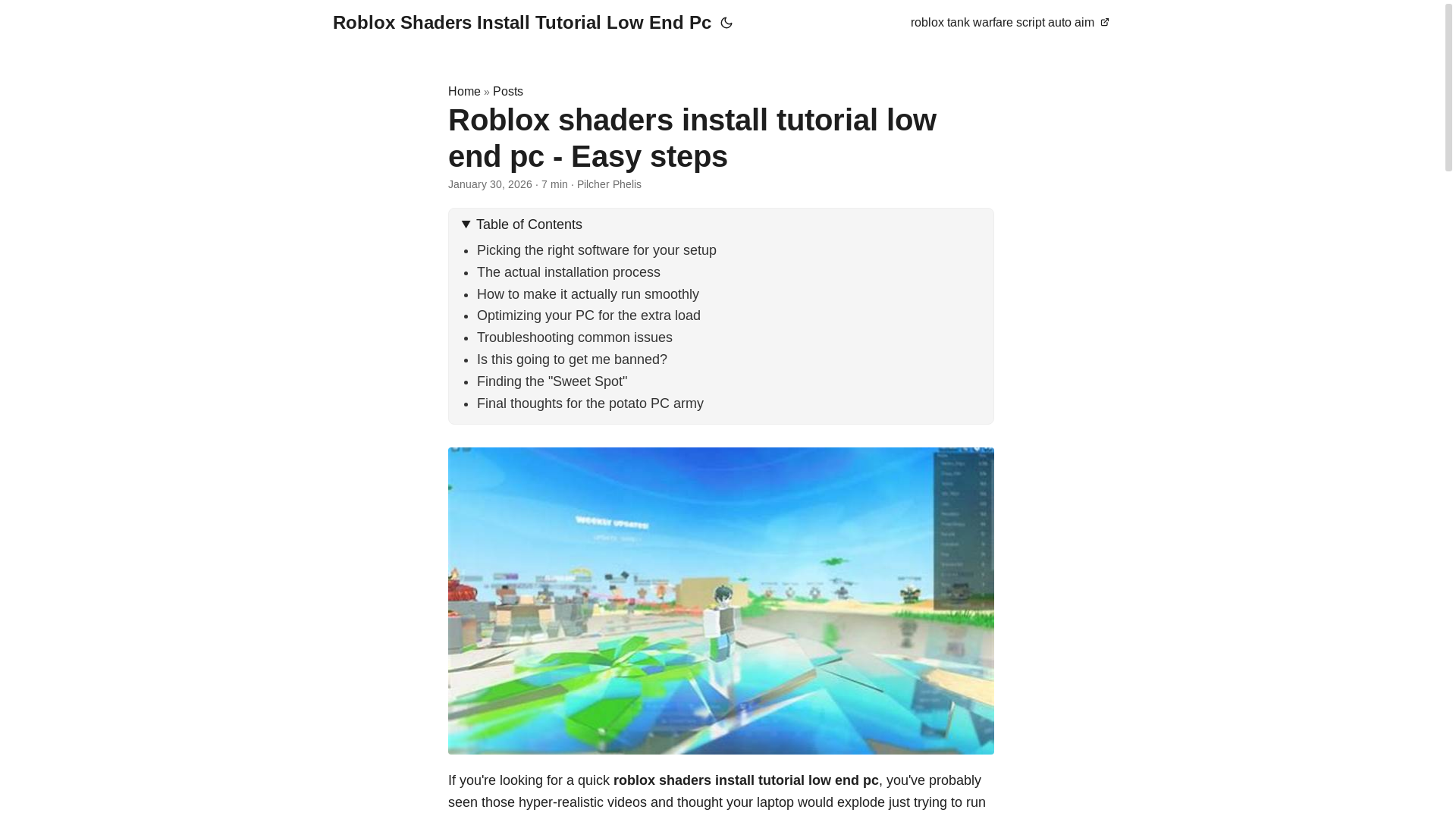website screenshot of https://roblox-shaders-install-tutorial-low-end-pc.pages.dev/