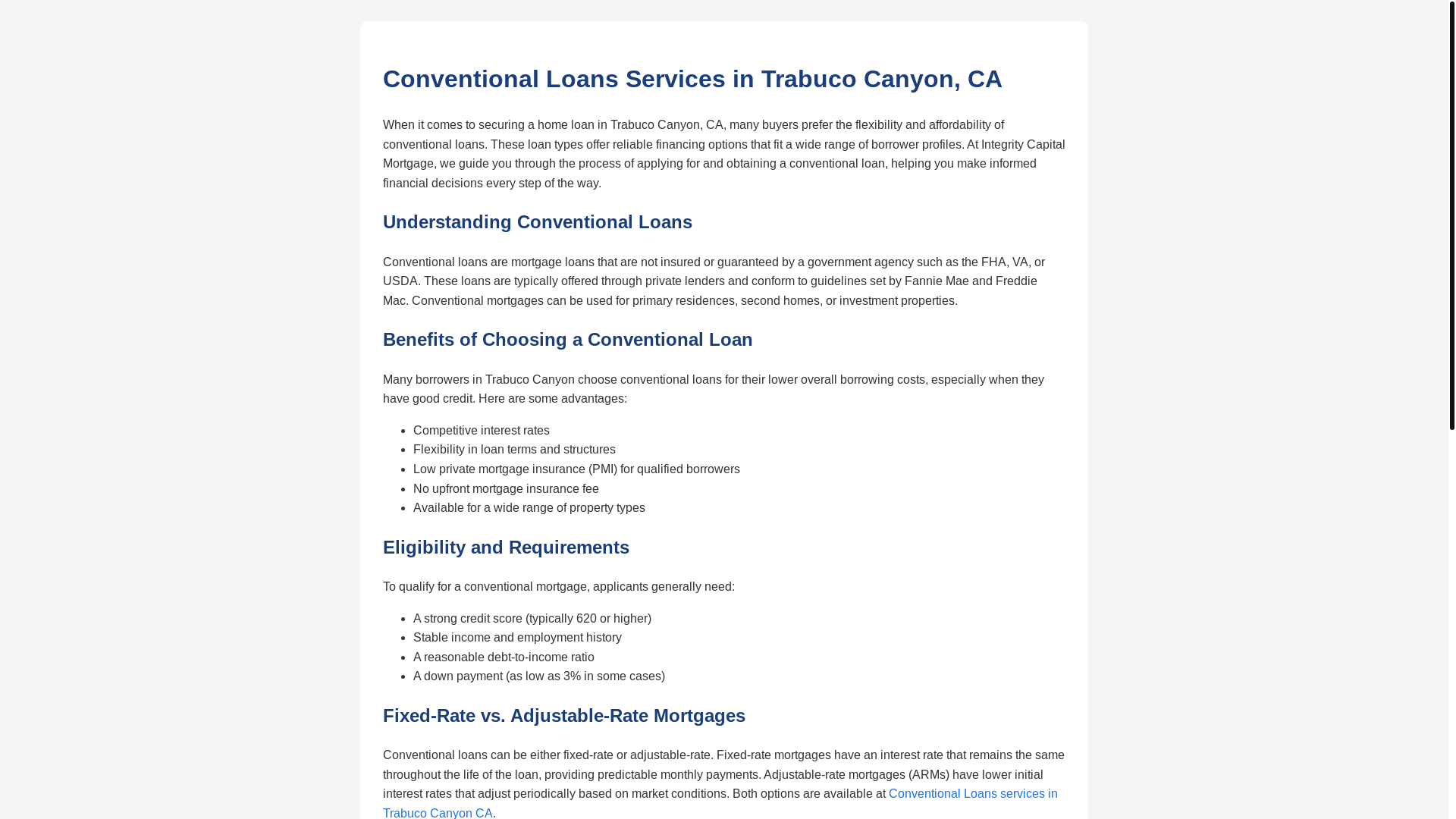 website screenshot of https://conventional-loans-trabuco.pages.dev/
