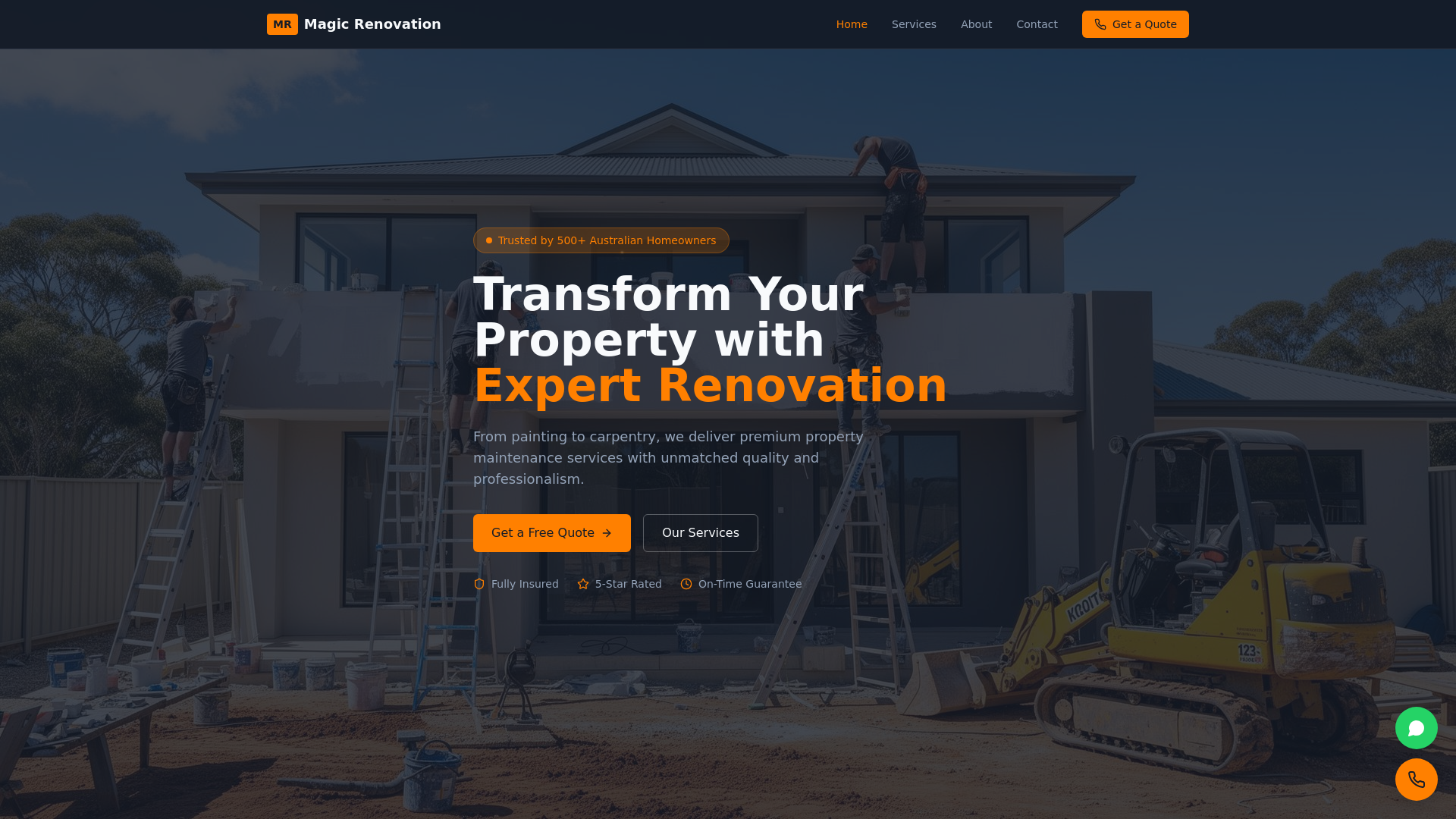 website screenshot of https://magicrenovation.online/