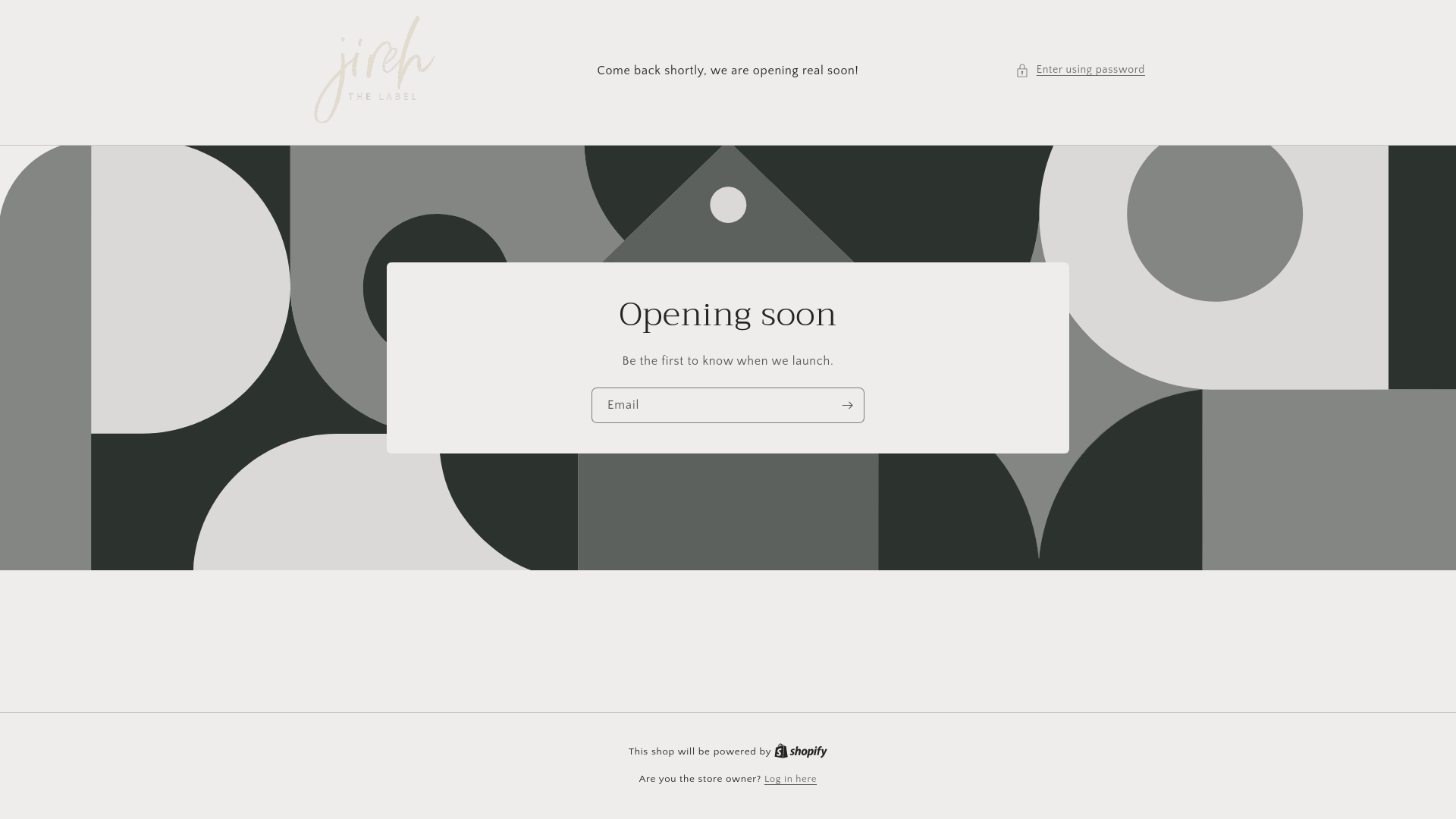 website screenshot of https://jirehthelabel.com/