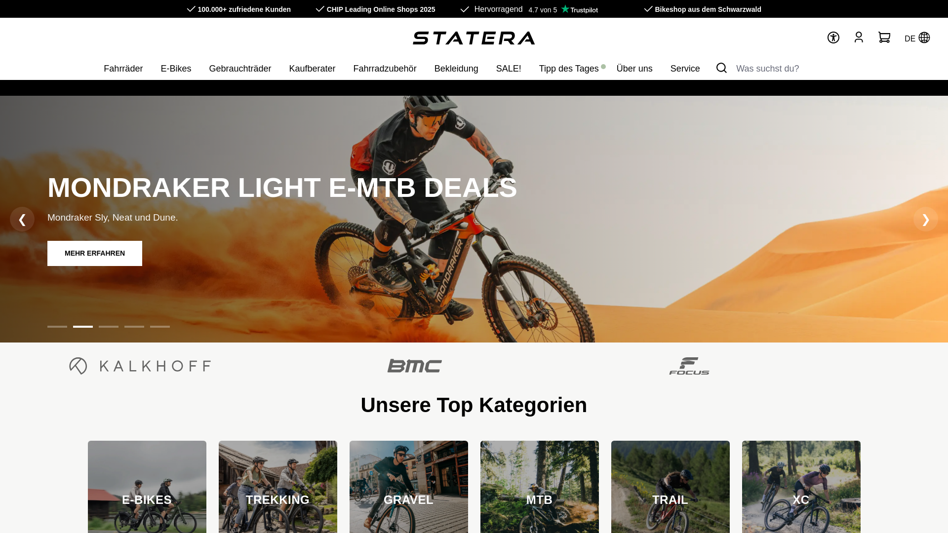 website screenshot of https://staterabikes.mom/