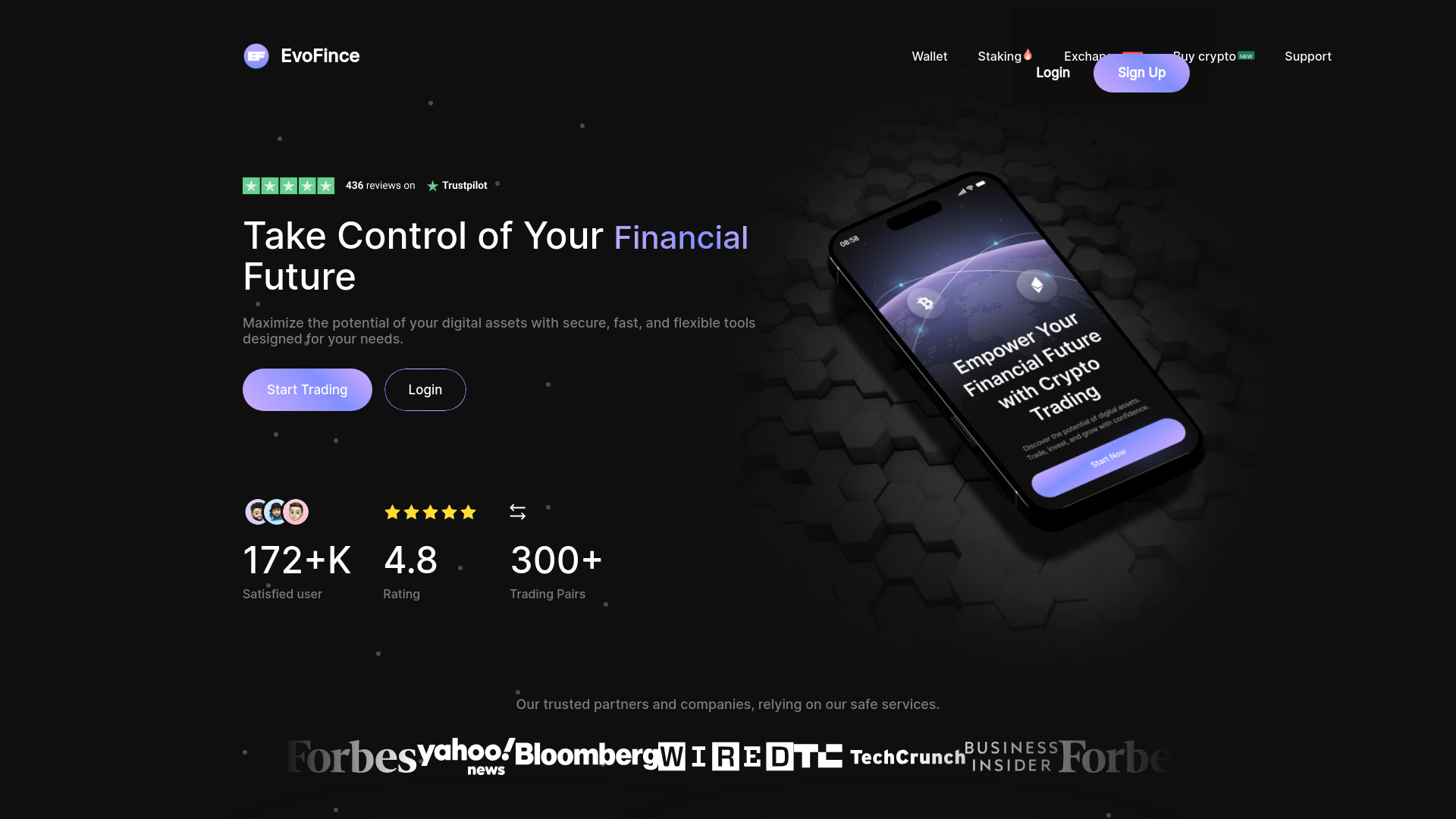 website screenshot of https://evofince.com/