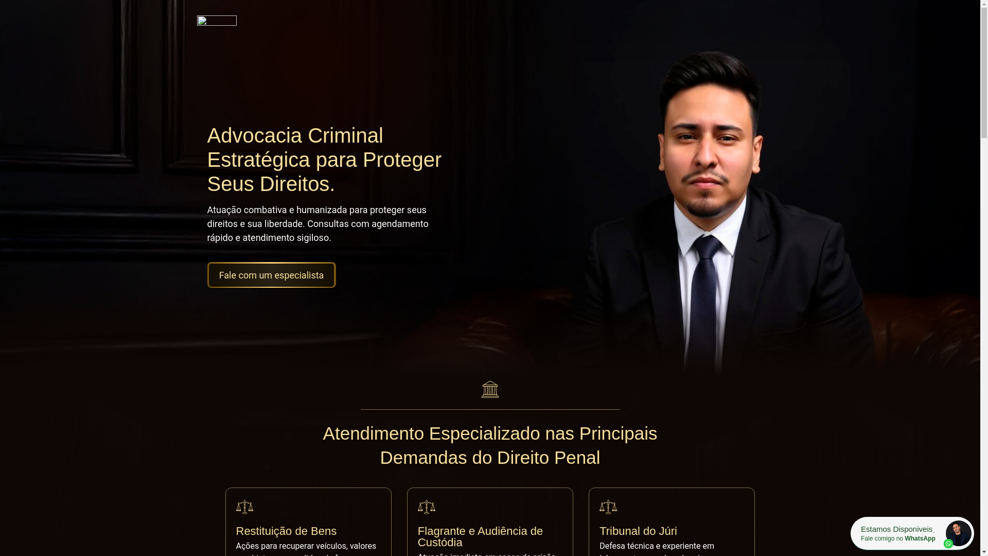 website screenshot of https://willianscristianadv.com.br/