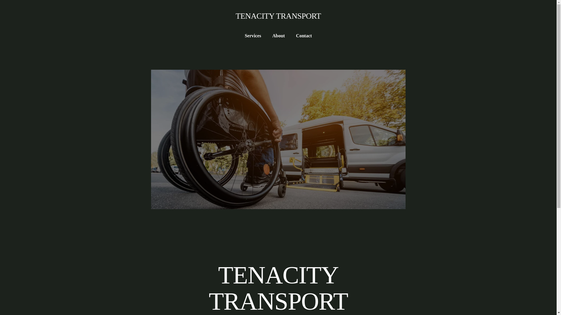 website screenshot of https://tenacitytransport.com/