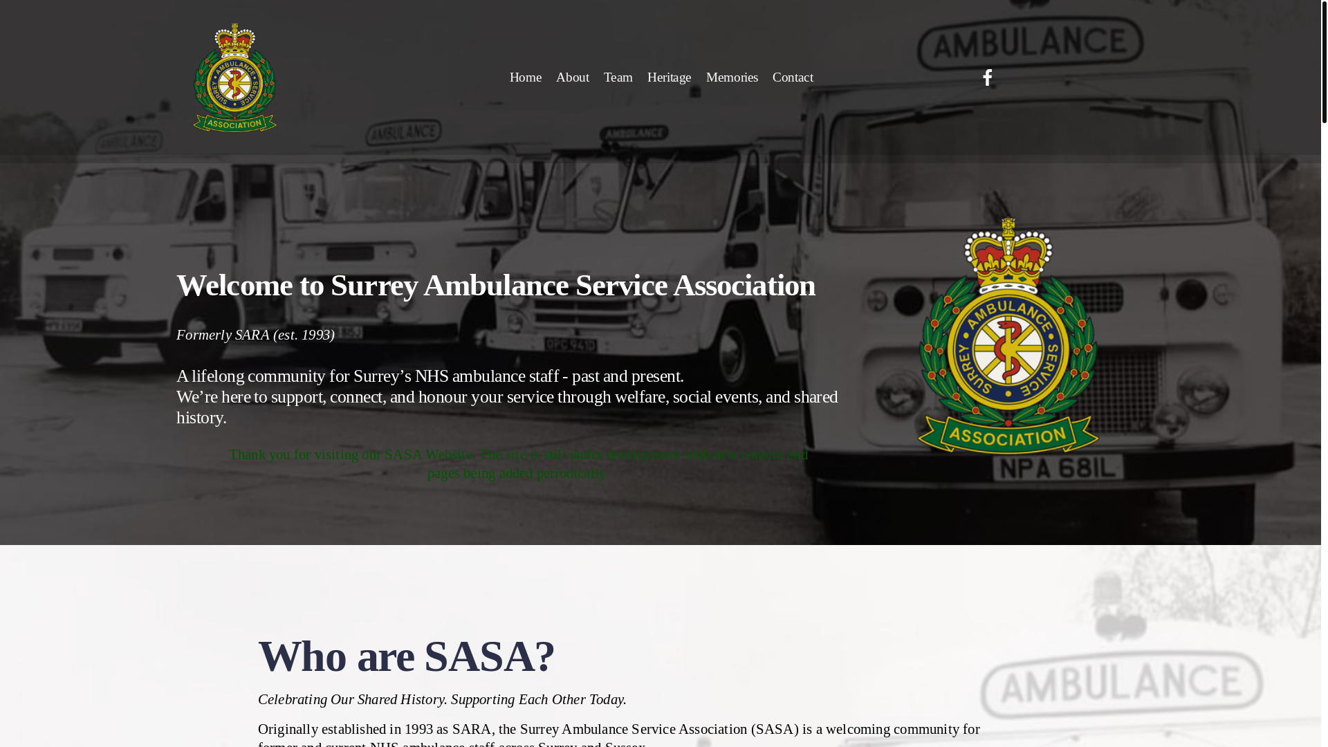 website screenshot of https://sasaonline.org.uk/