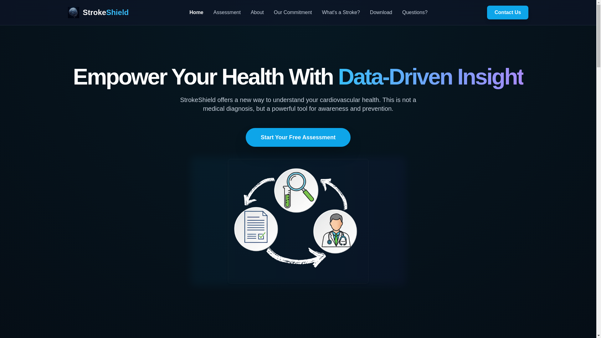 website screenshot of https://predictstroke.com/