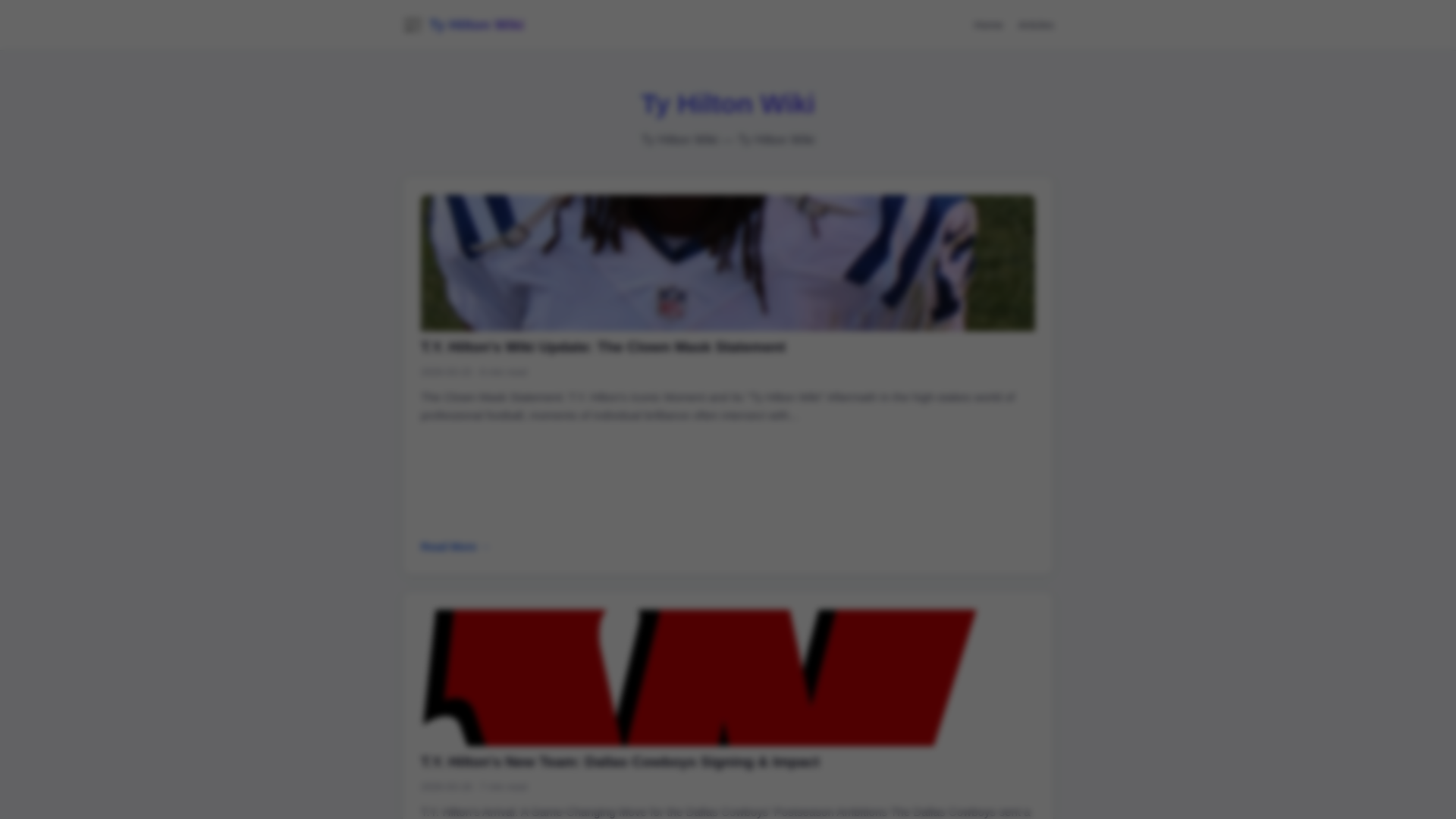 website screenshot of https://ty-hilton-wiki.pages.dev/