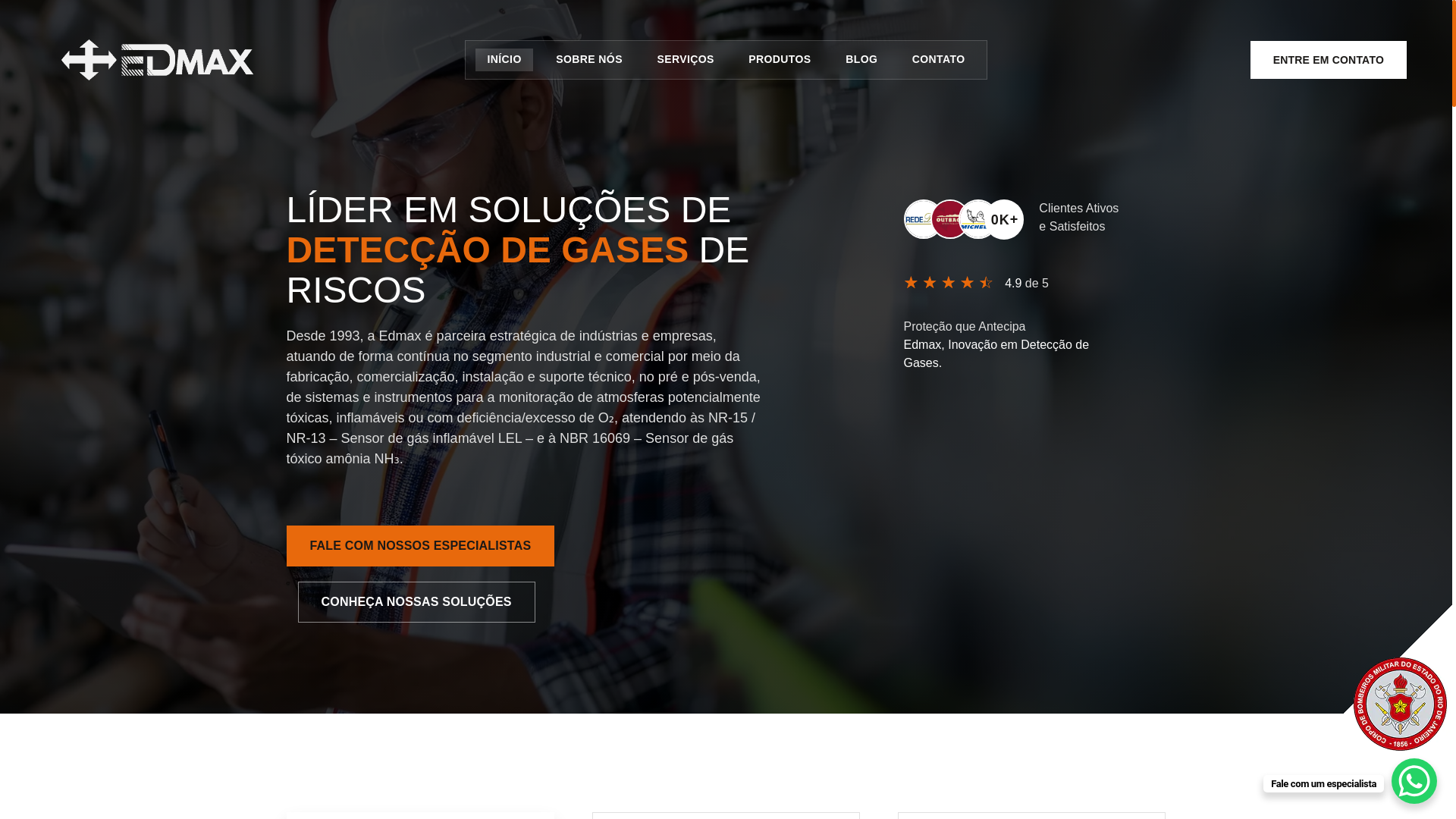 website screenshot of https://edmaxequipamentos.com/