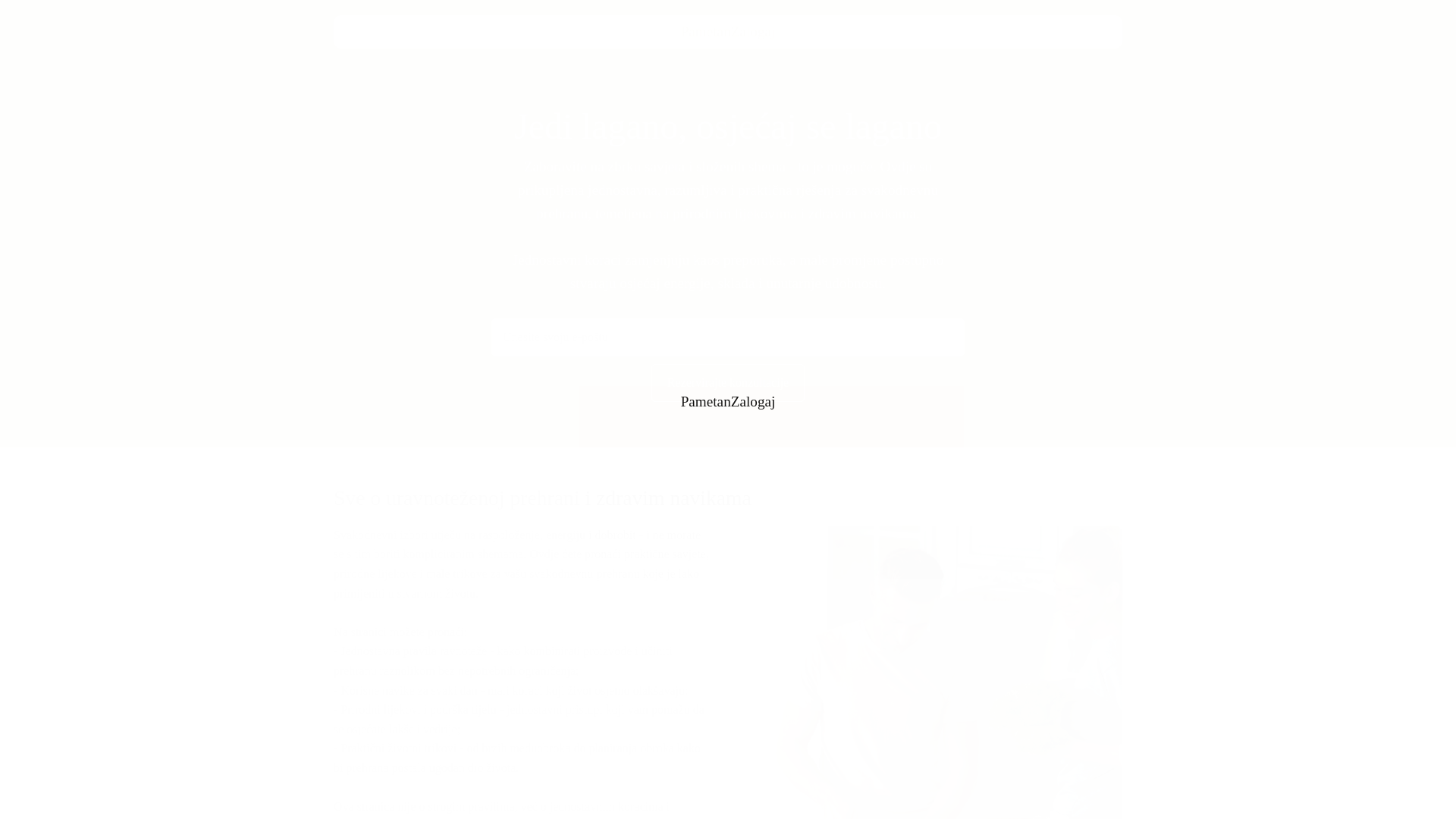 website screenshot of https://pametanzalogajsr.info