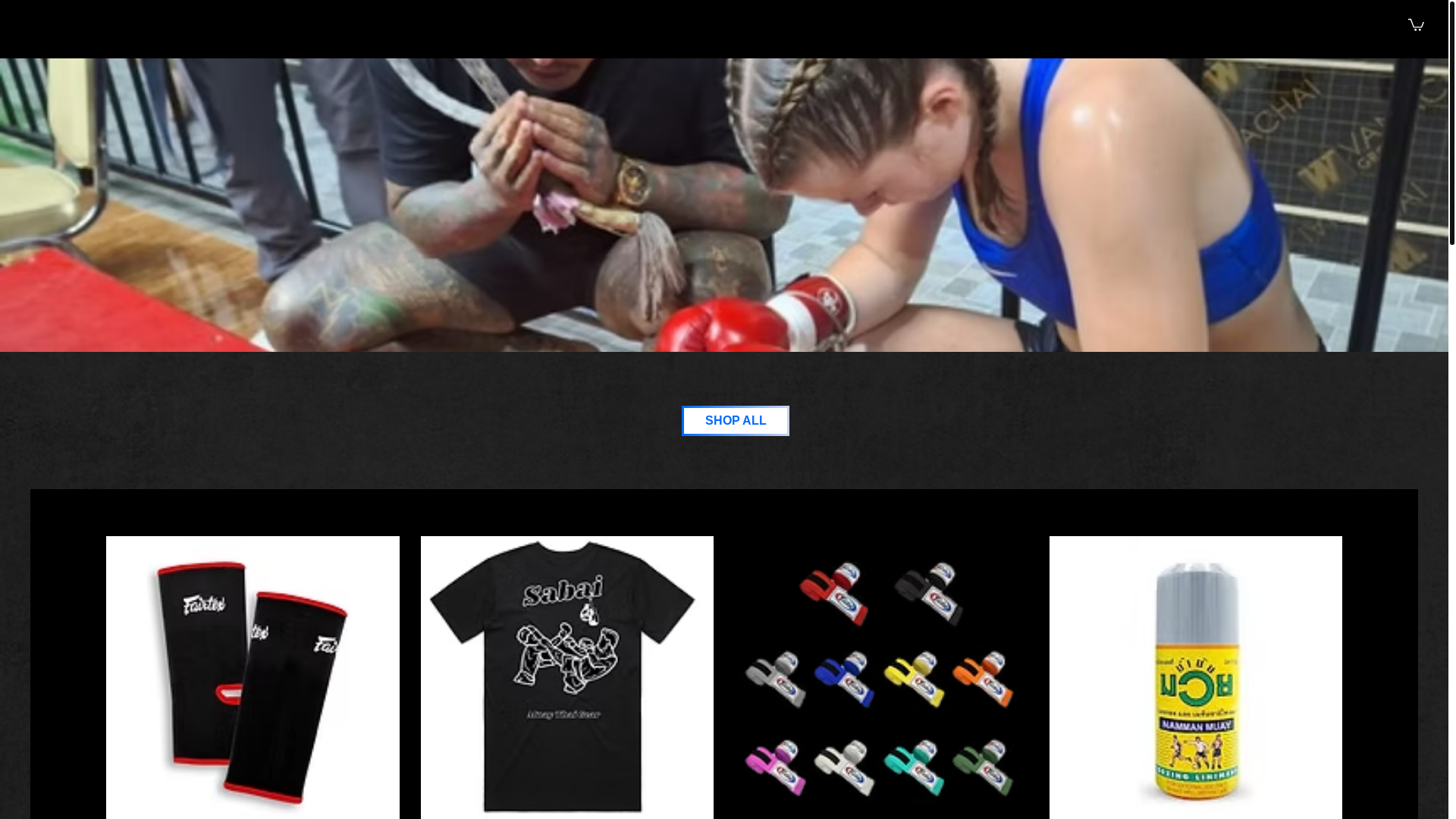 website screenshot of https://sabaimuaythaigear.com.au/