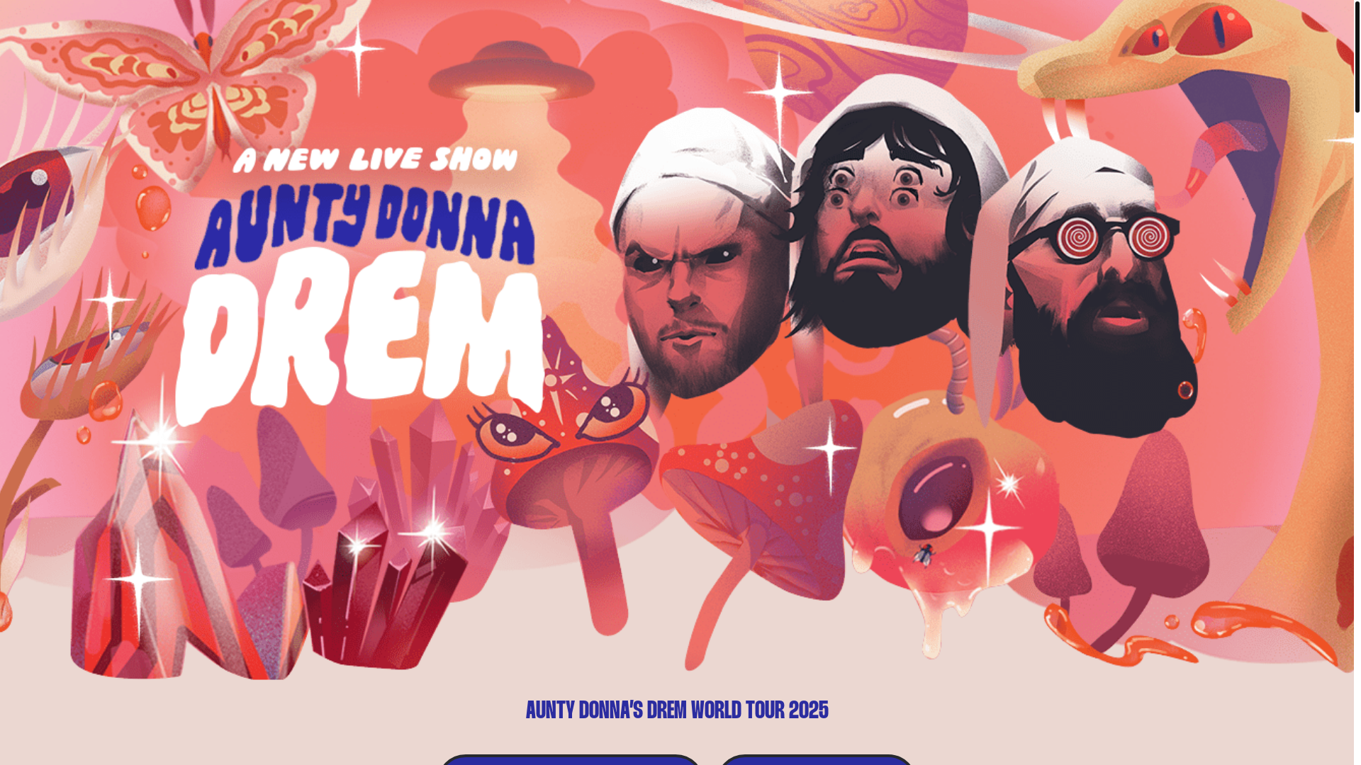 website screenshot of https://aunty-donna-tour.pages.dev/