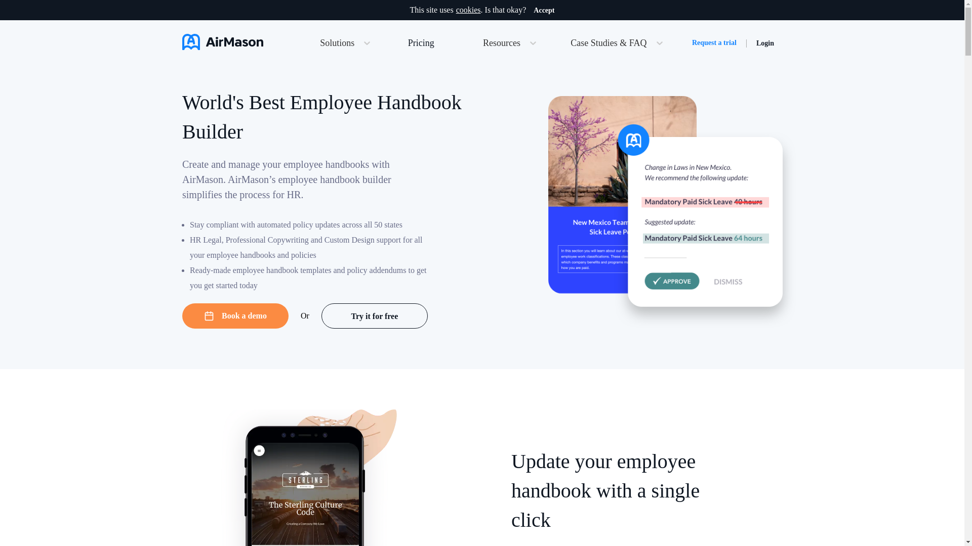 website screenshot of https://getairmason.co/