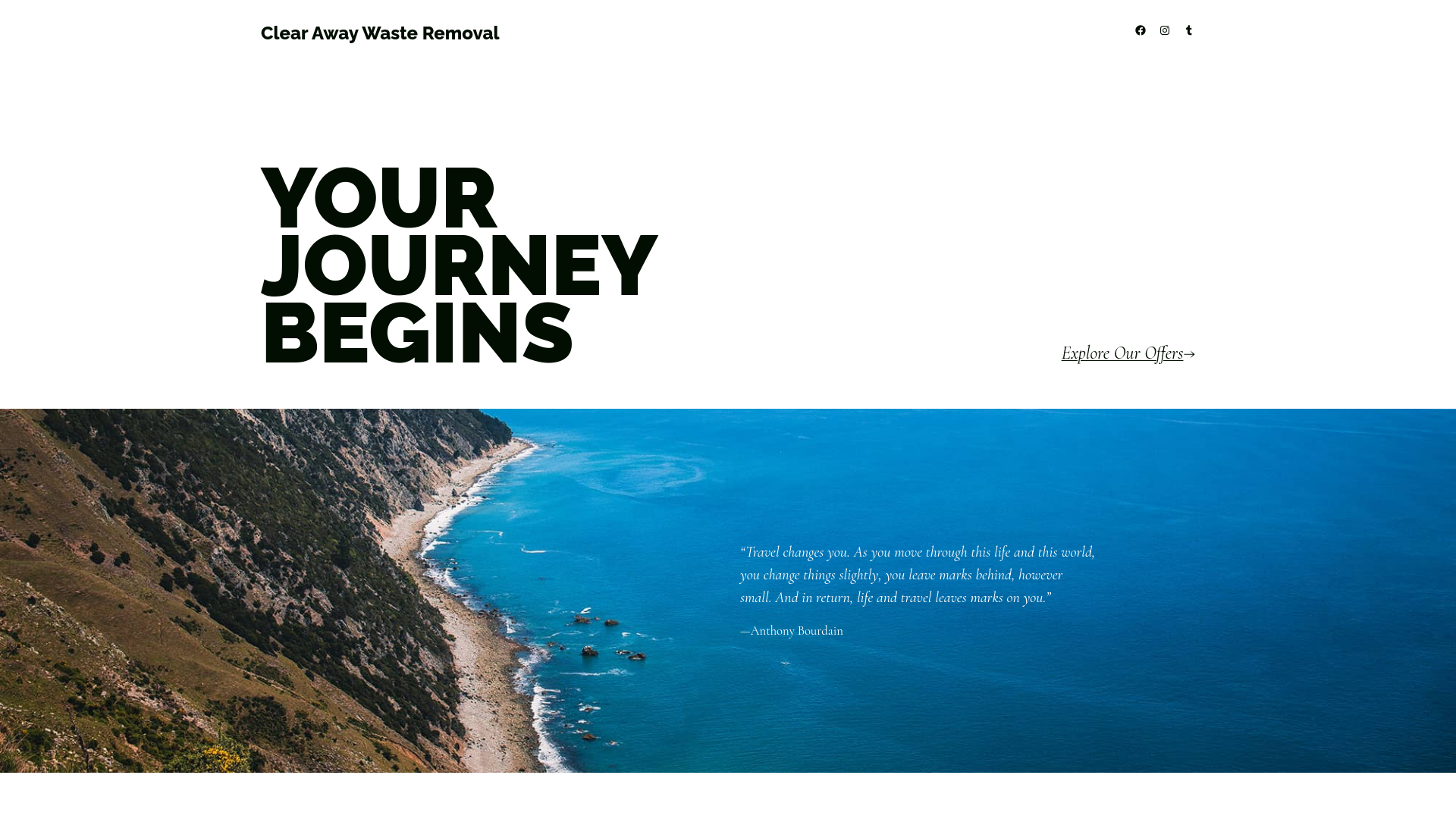 website screenshot of https://clearawaywasteremoval.co.uk/