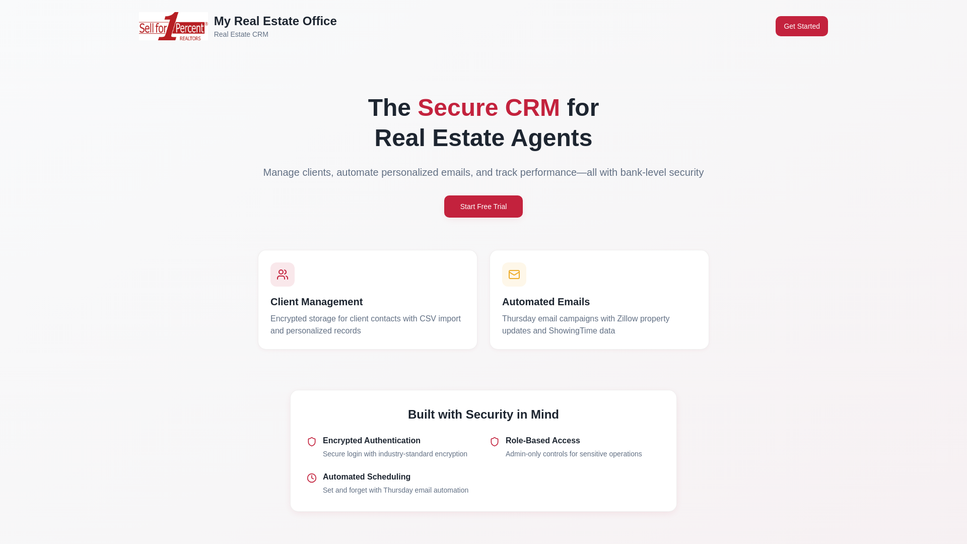 website screenshot of https://myrealestateoffice.ai