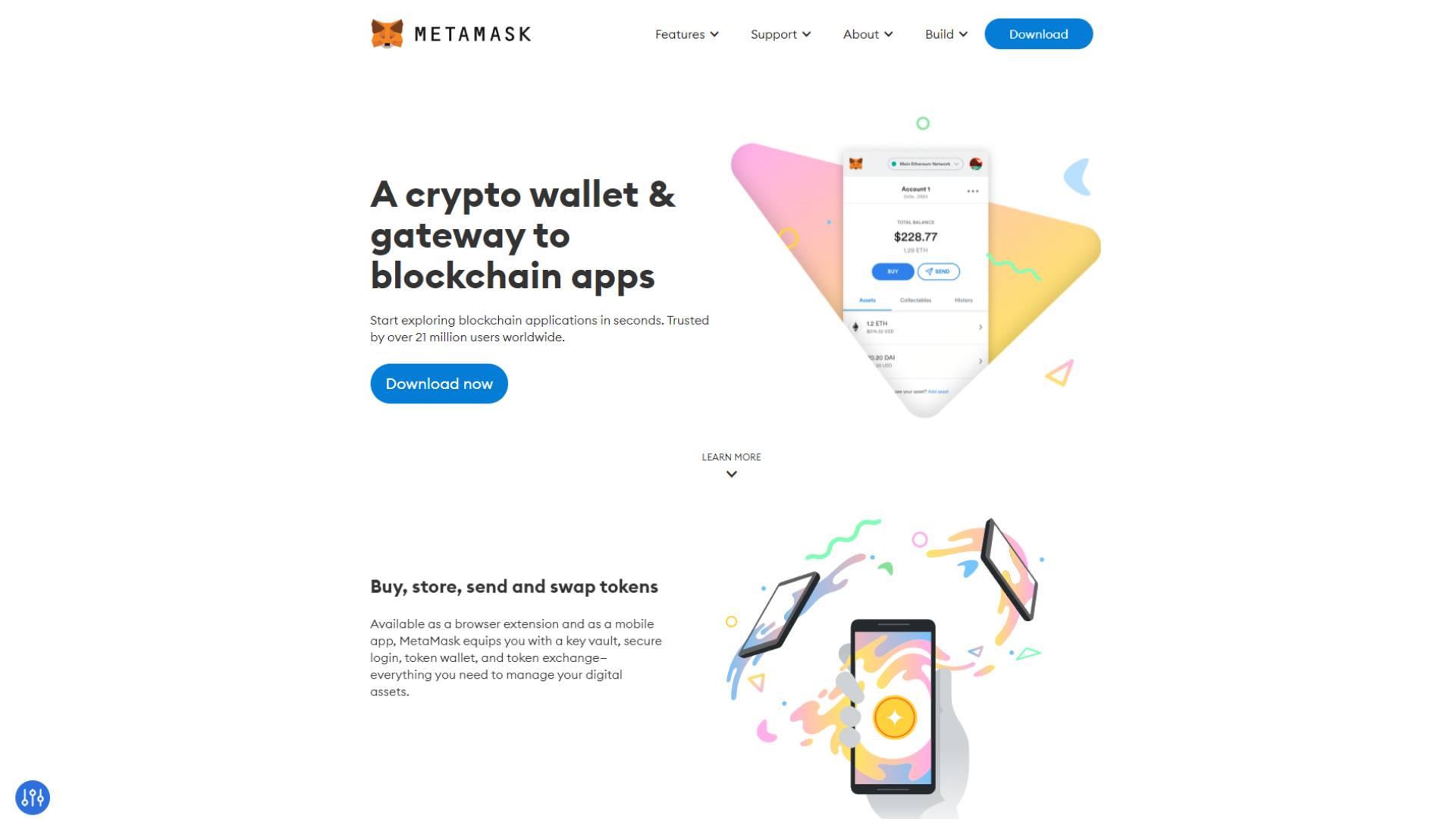website screenshot of https://metamaskloginw.webflow.io