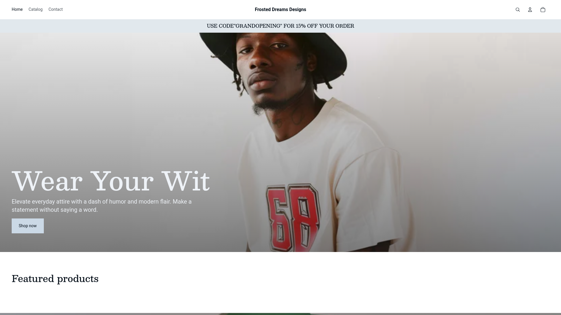 website screenshot of https://frosteddreamsdesigns.com