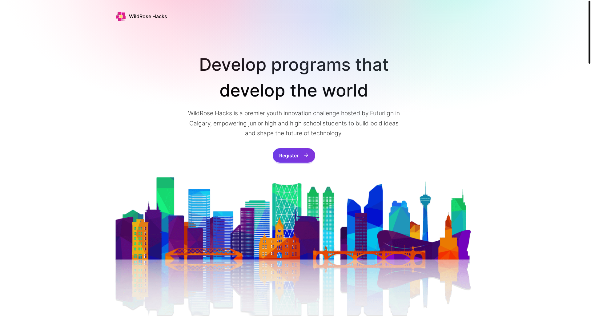 website screenshot of https://wildrose-hacks.pages.dev/