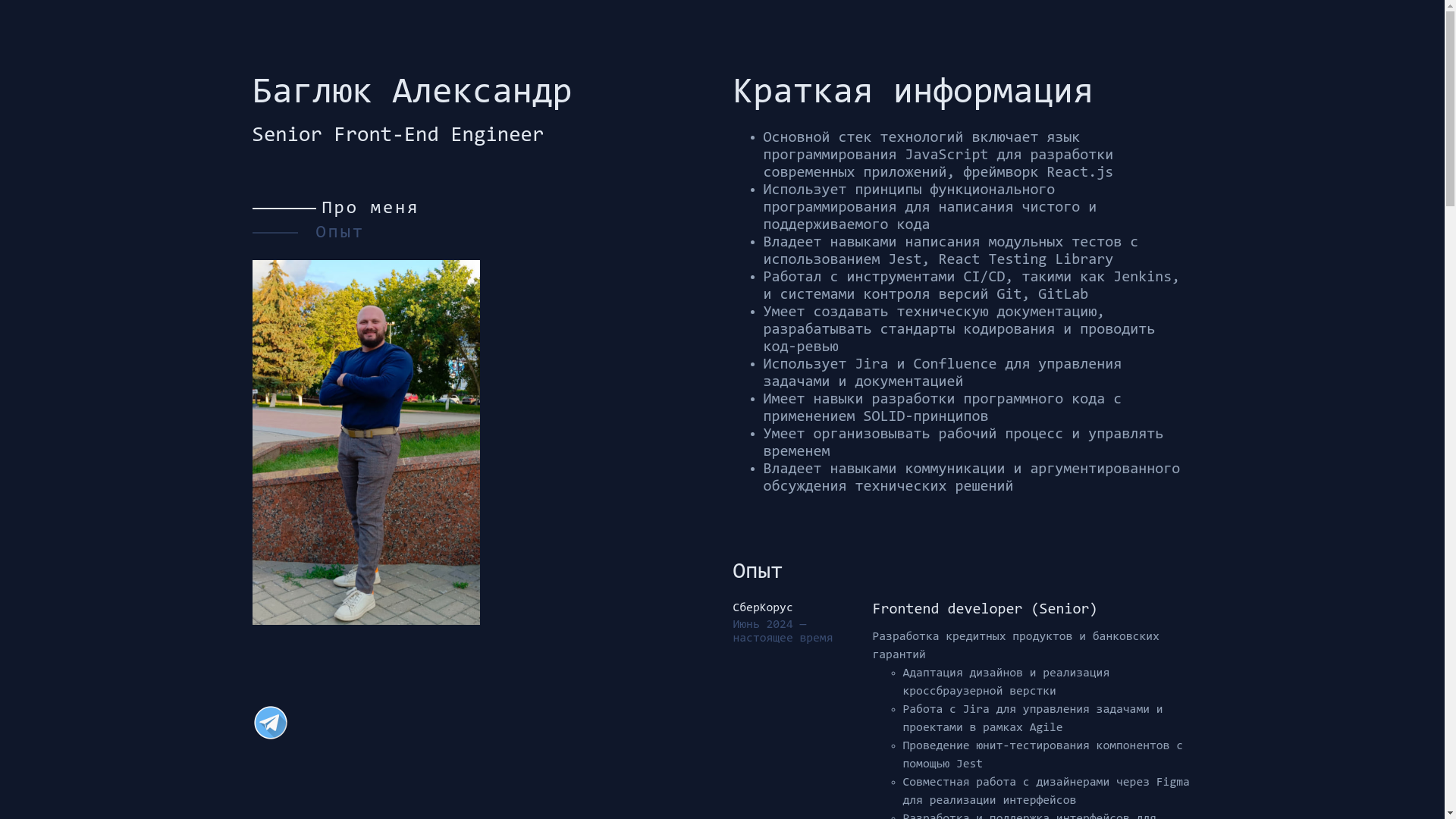 website screenshot of https://bagliuk-aleksandr.ru/
