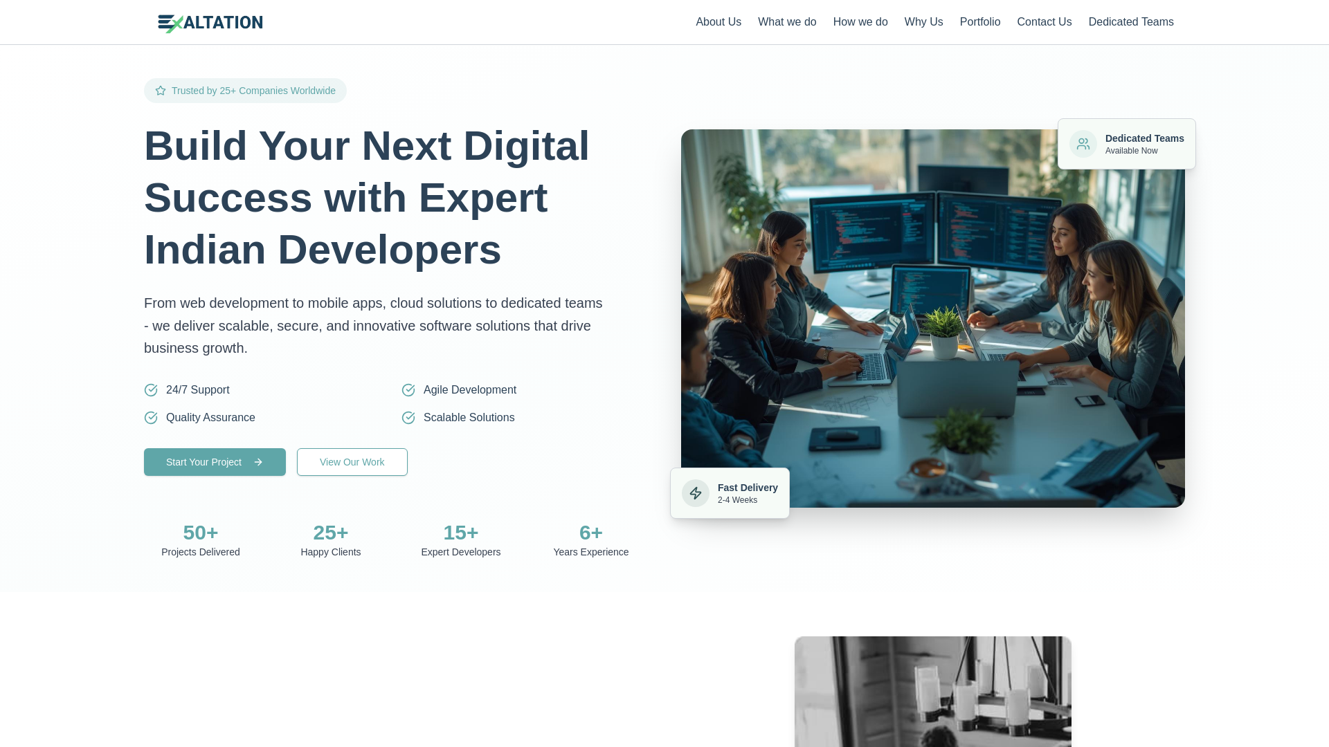 website screenshot of https://exaltation-tech.pages.dev/