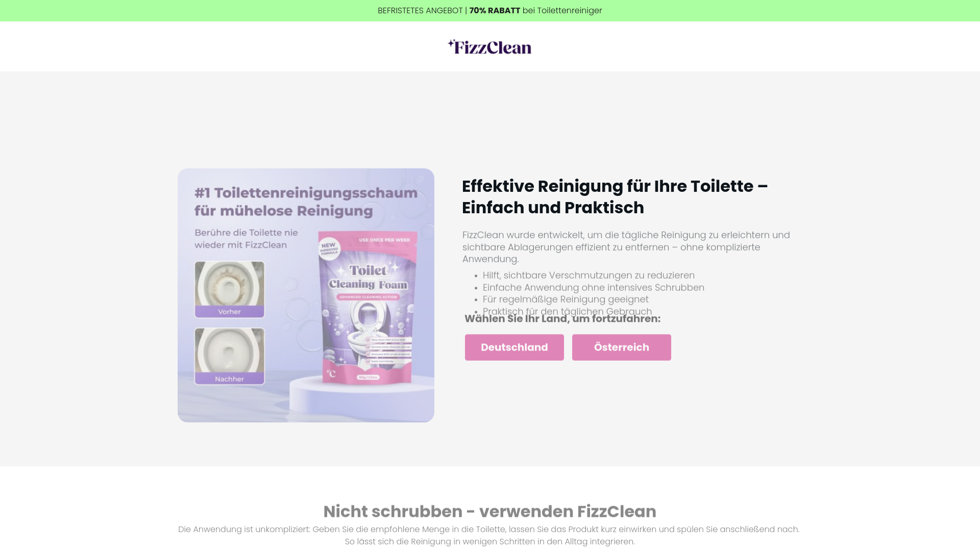 website screenshot of https://fizzcleankaufen.shop/