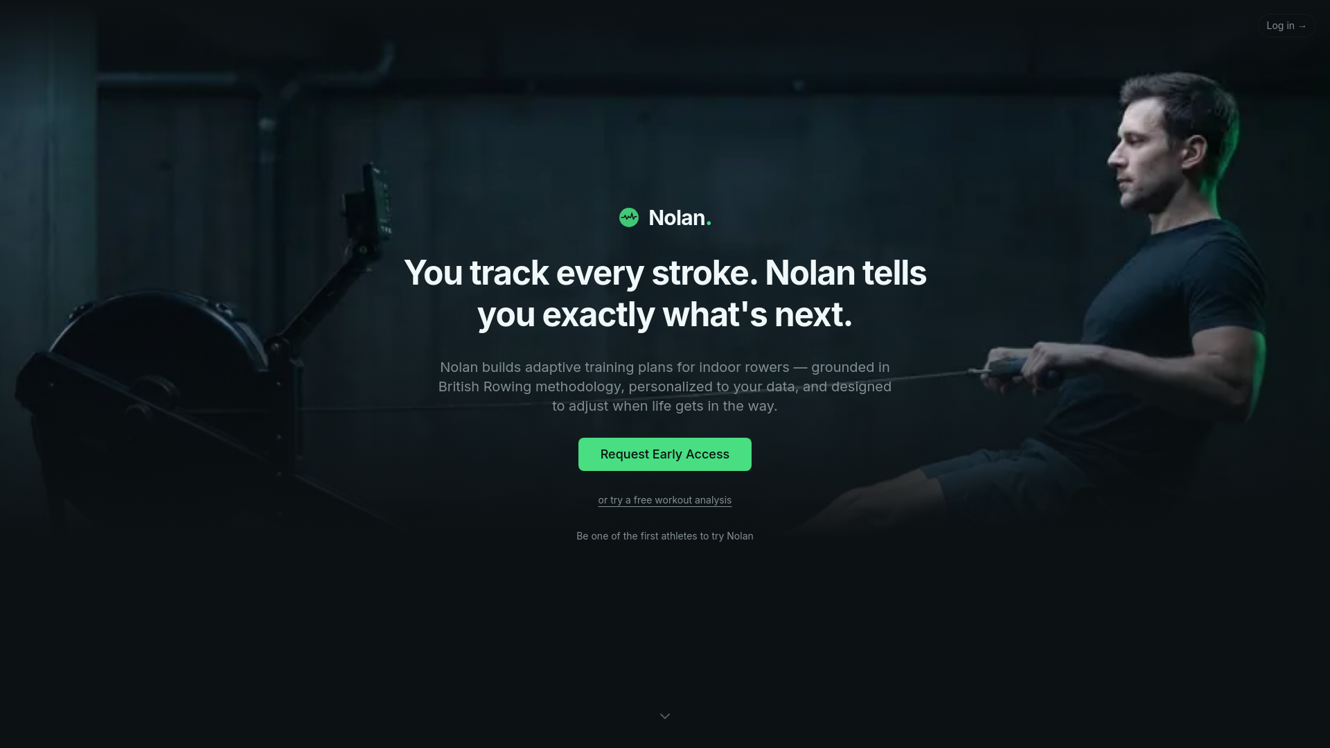 website screenshot of https://nolan.fit/