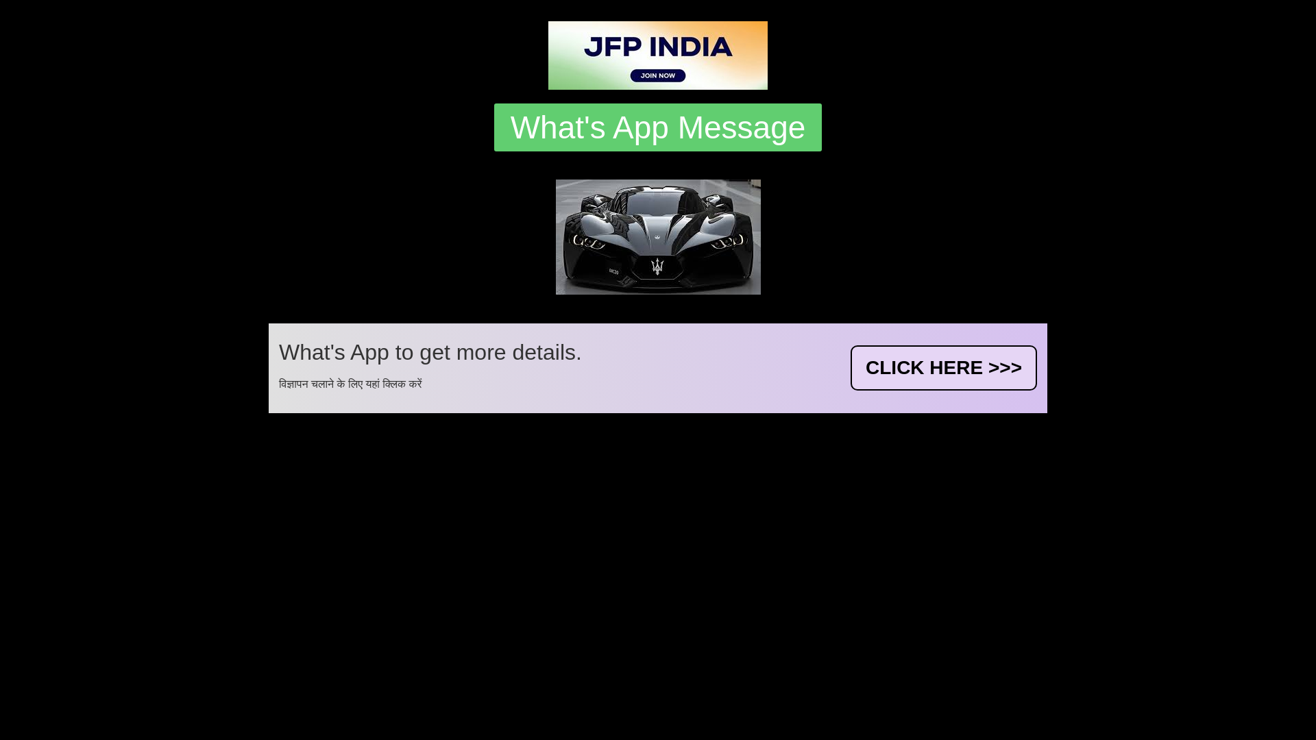 website screenshot of https://jfpcarrental.org