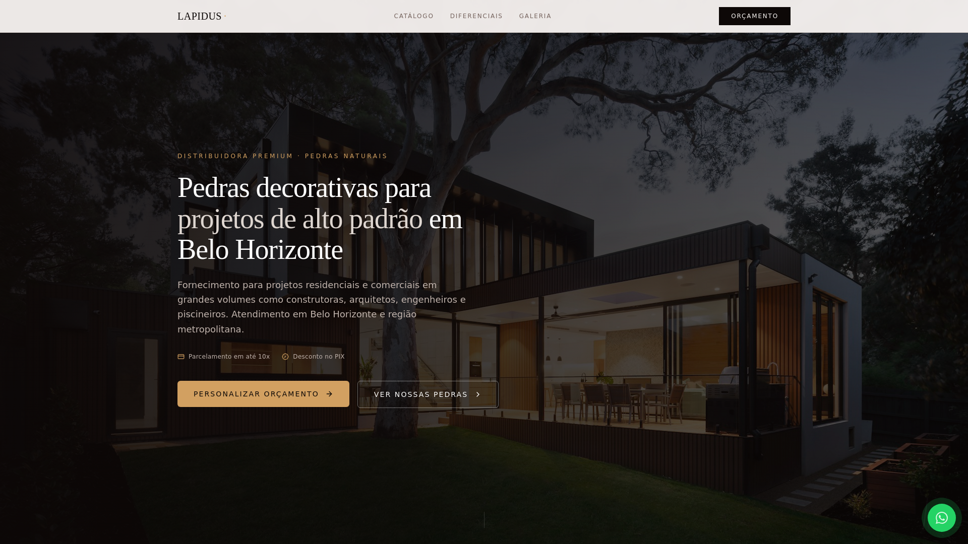 website screenshot of https://pedrasdecorativa.com.br/