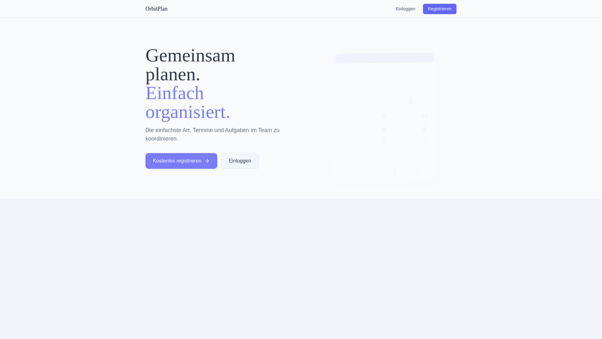 website screenshot of https://orbitplan.xyz/