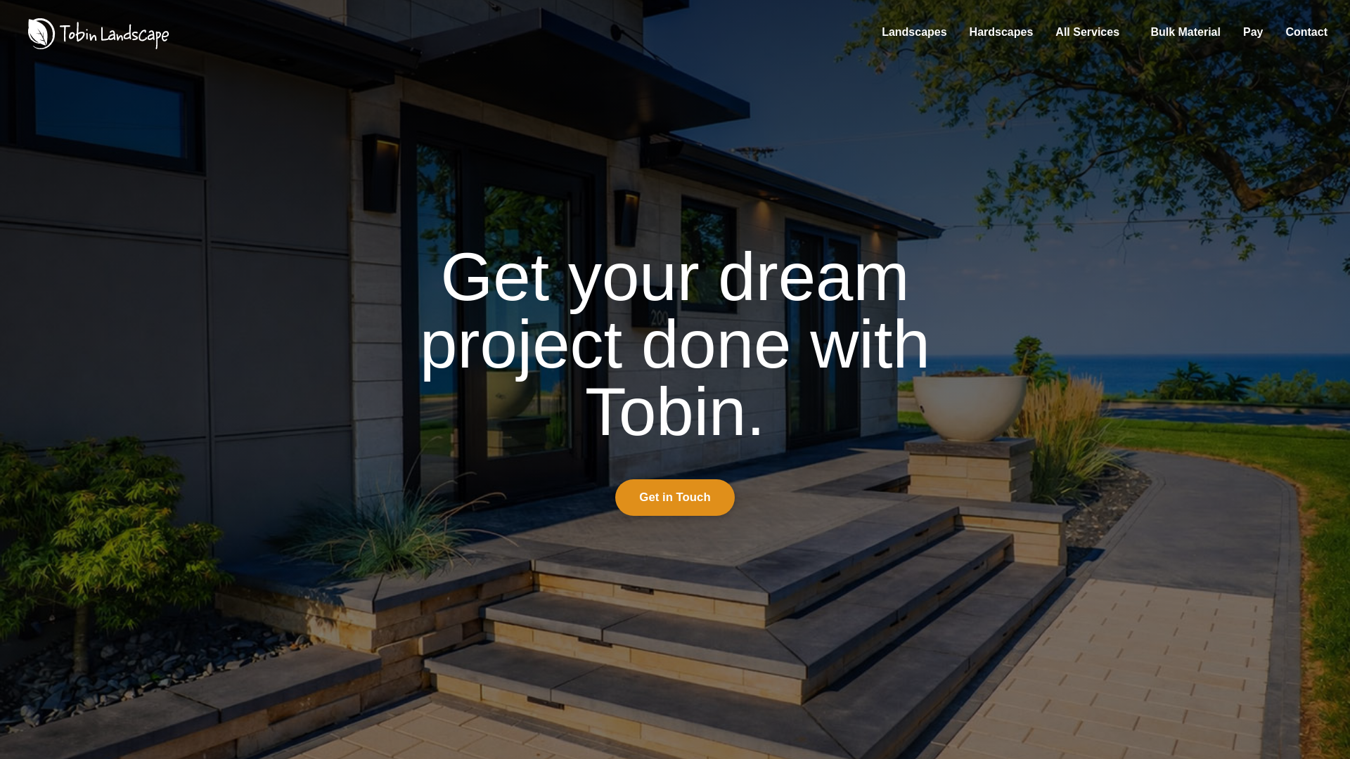 website screenshot of https://tobinlandscape.us/