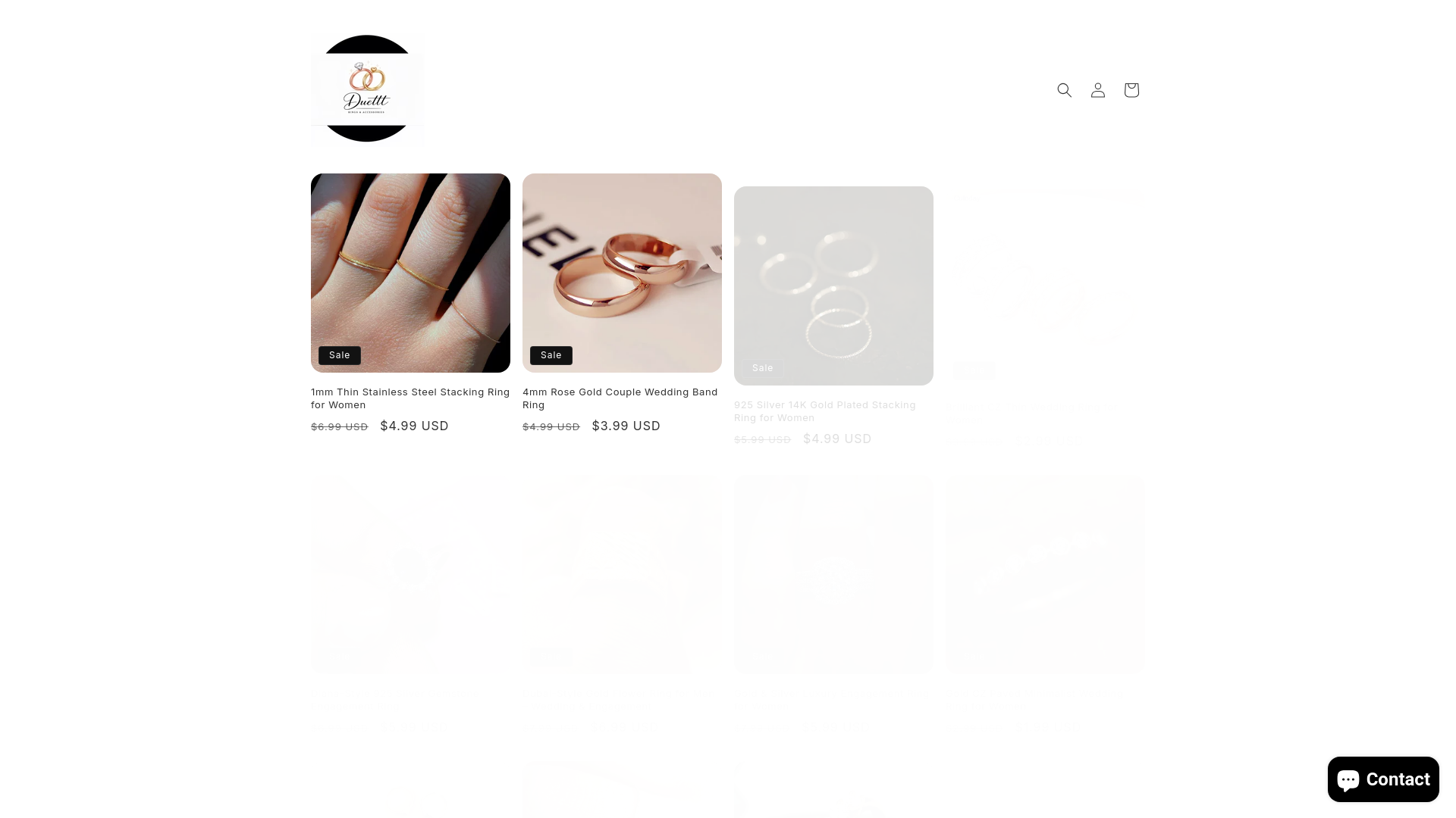 website screenshot of https://duettt.us