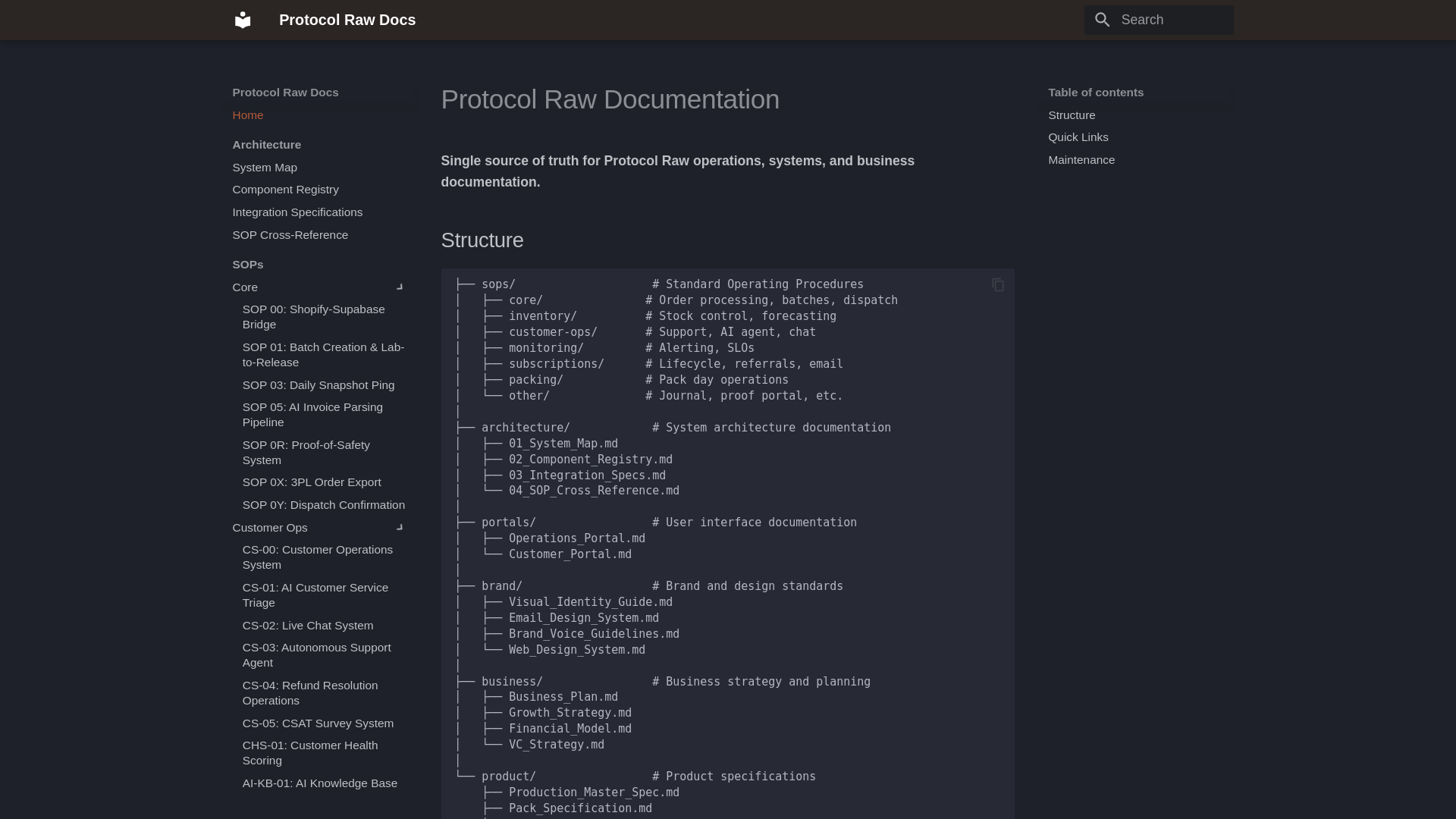 website screenshot of https://protocol-raw-docs.pages.dev/