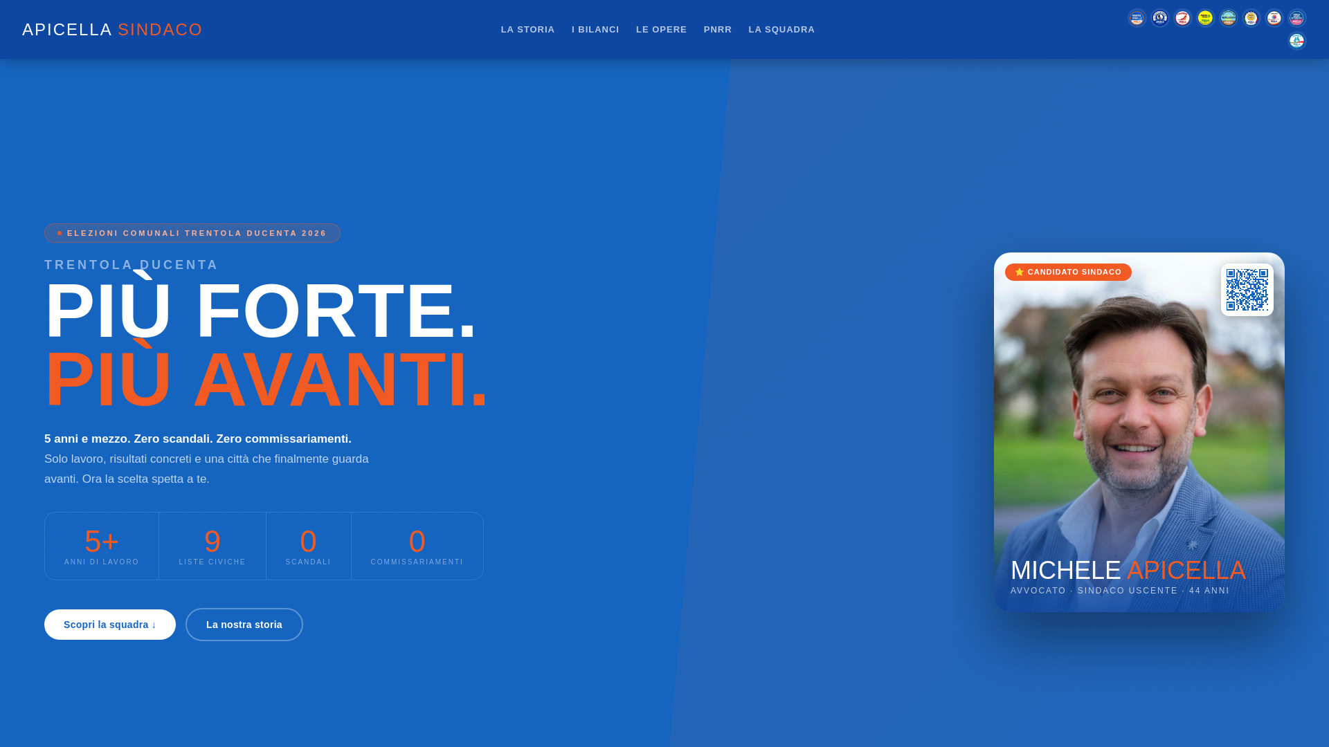 website screenshot of https://micheleapicellasindaco.it/