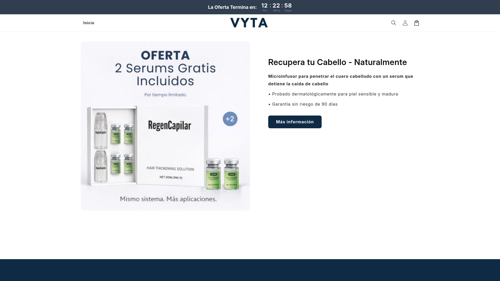 website screenshot of https://vytaoficial.com/