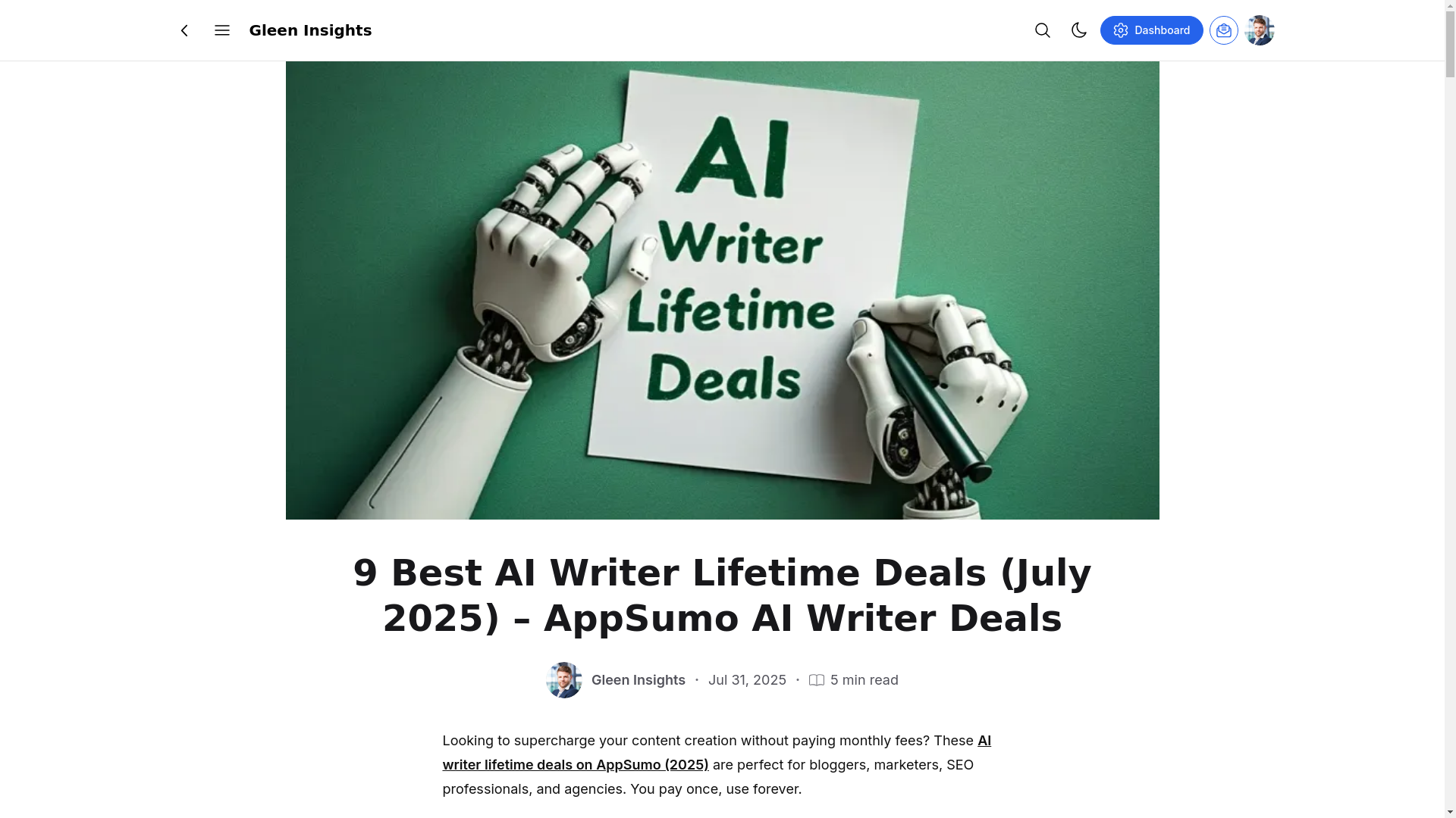 website screenshot of https://top-ai-writer-deals.pages.dev/