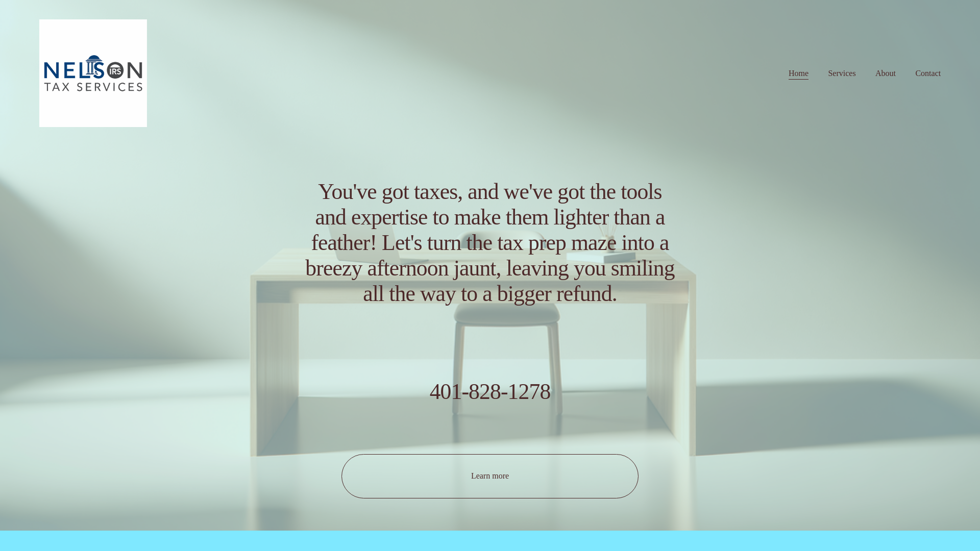 website screenshot of https://nelsontaxes.com/