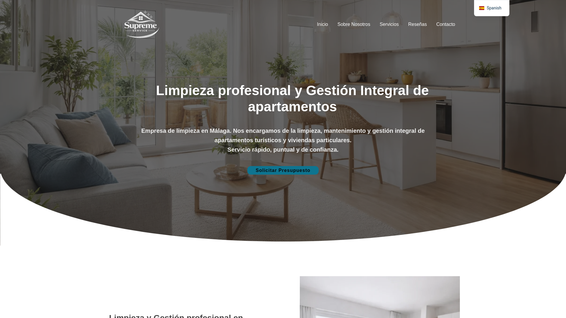 website screenshot of https://supremeservicemalaga.com/