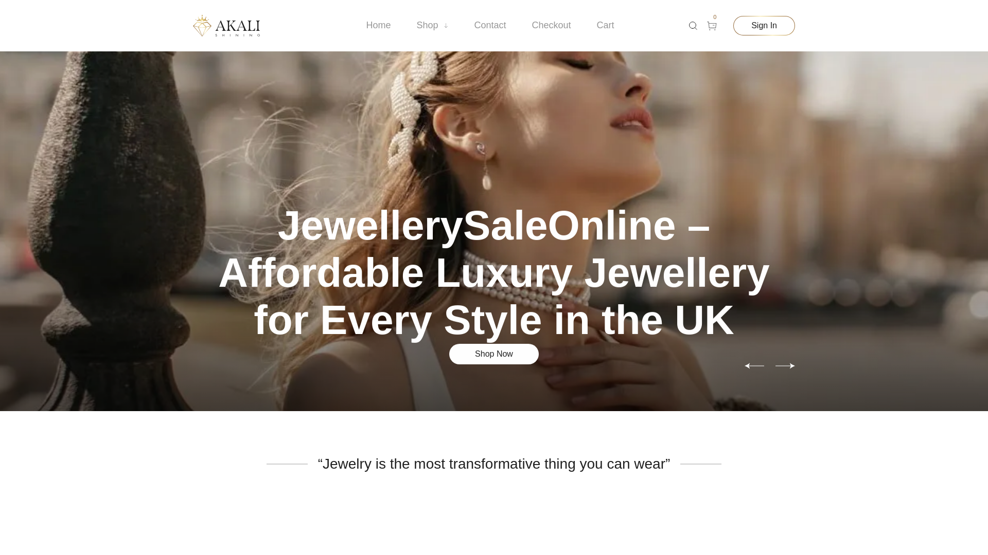 website screenshot of https://jewellerysaleonline.co.uk/