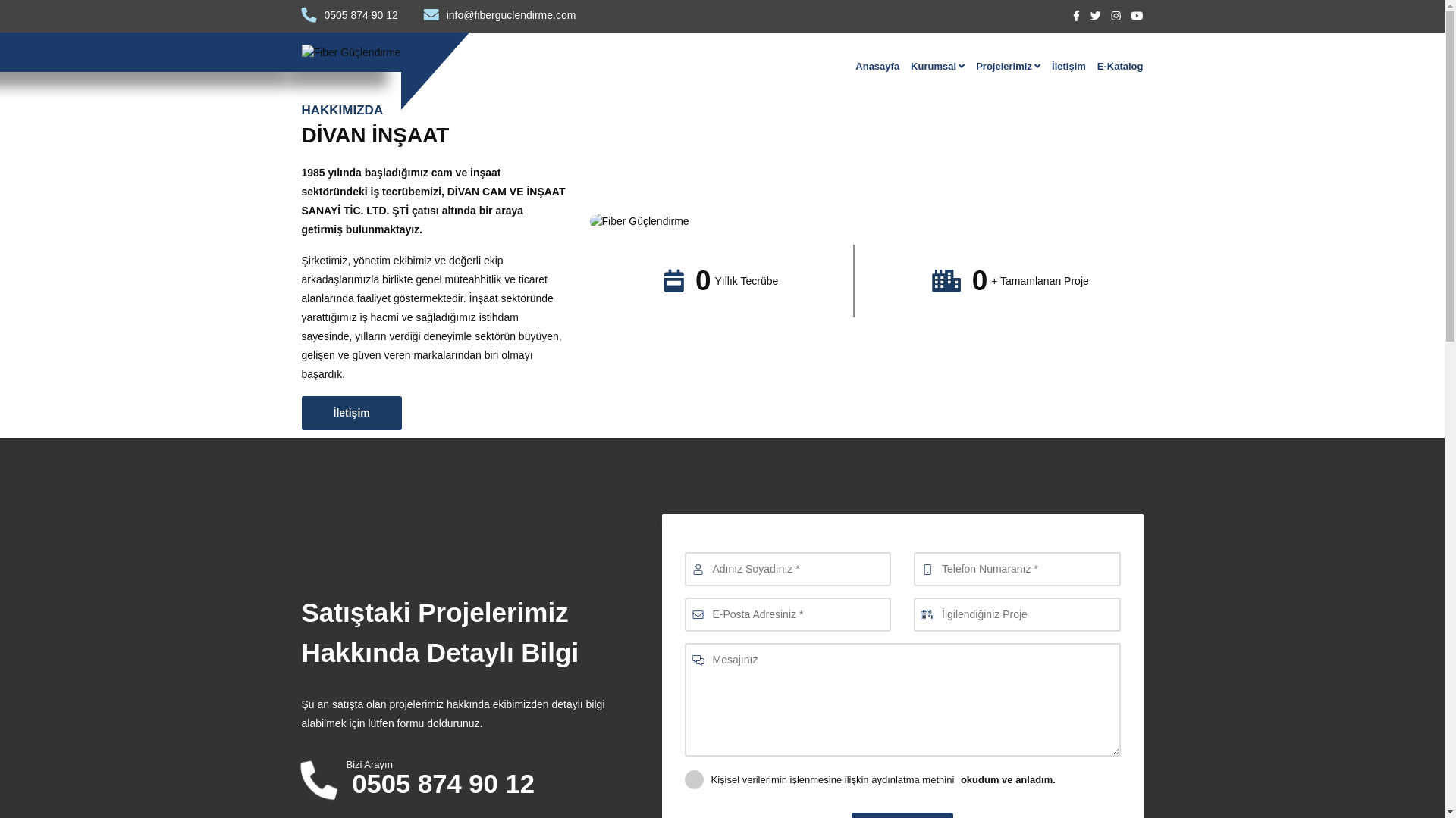 website screenshot of https://fiberguclendirme.com/