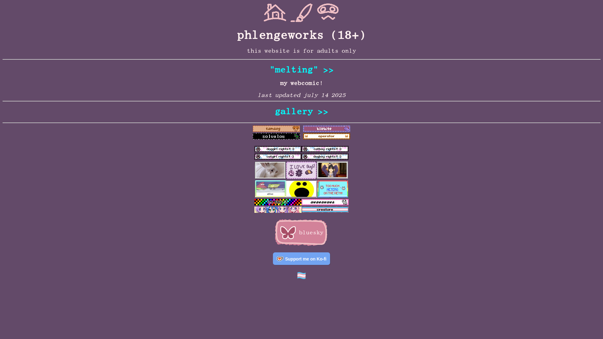 website screenshot of https://phlenge.works/