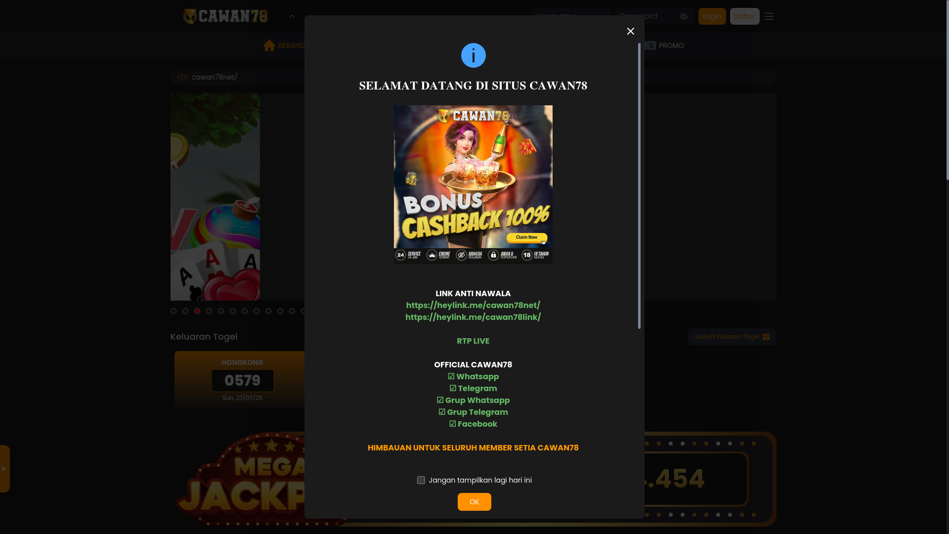 website screenshot of https://cawan78-room.xyz/