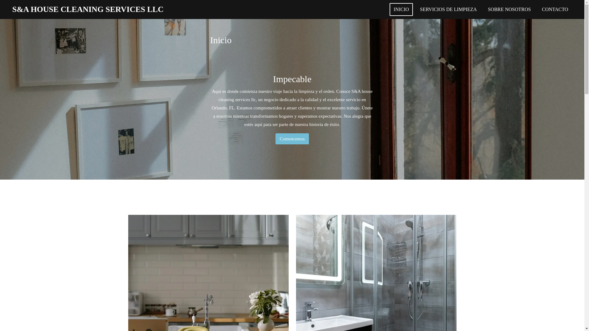 website screenshot of https://sahousecleaningservicesllc.com/