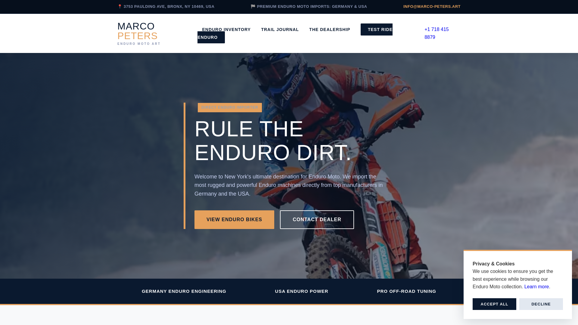 website screenshot of https://marco-peters.art/