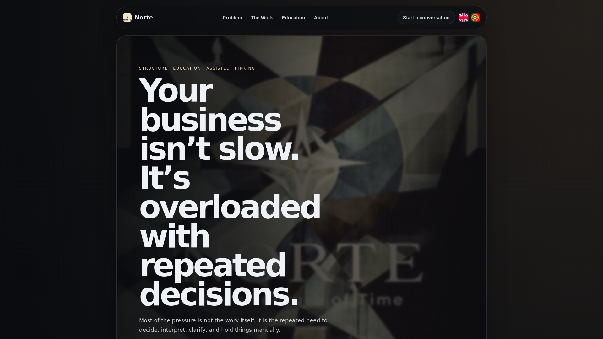 website screenshot of https://nortetime.pages.dev/