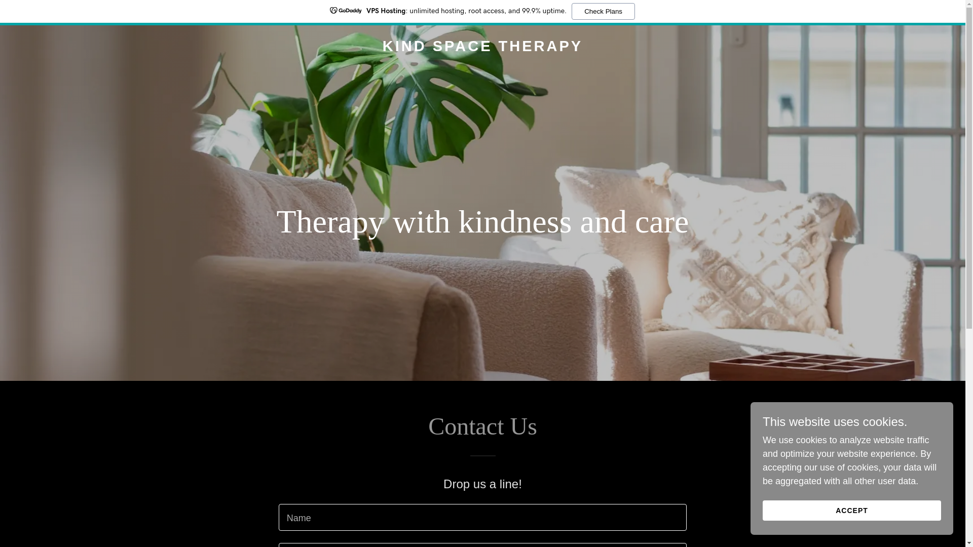 website screenshot of https://kindspacetherapy.com/