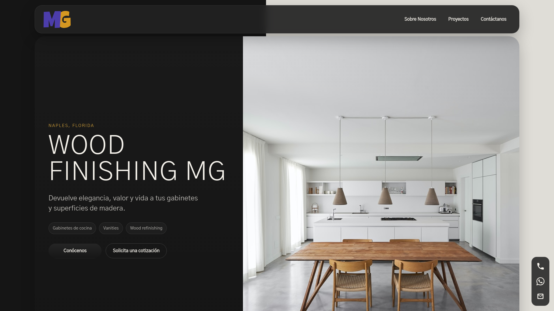 website screenshot of https://wood-finishing-mg-js.pages.dev/