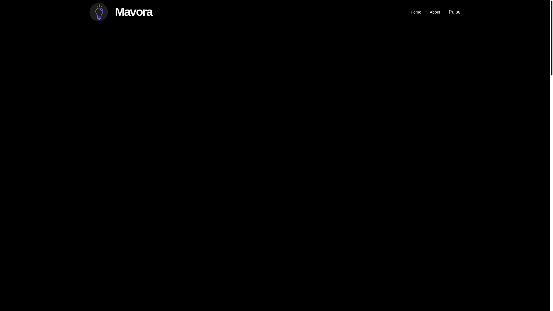 website screenshot of https://mavora.ai/